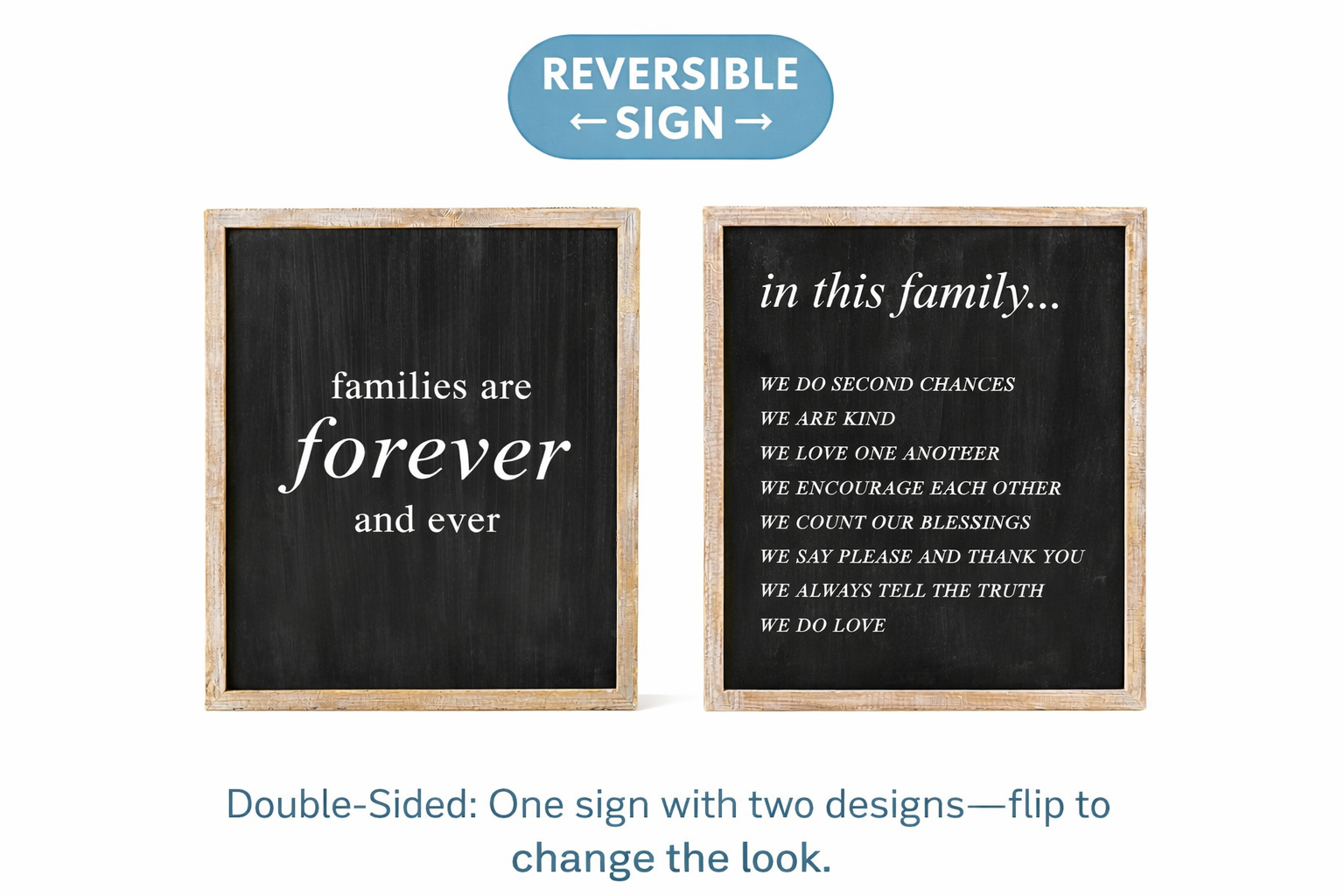 Double-Sided Sign with Two Designs