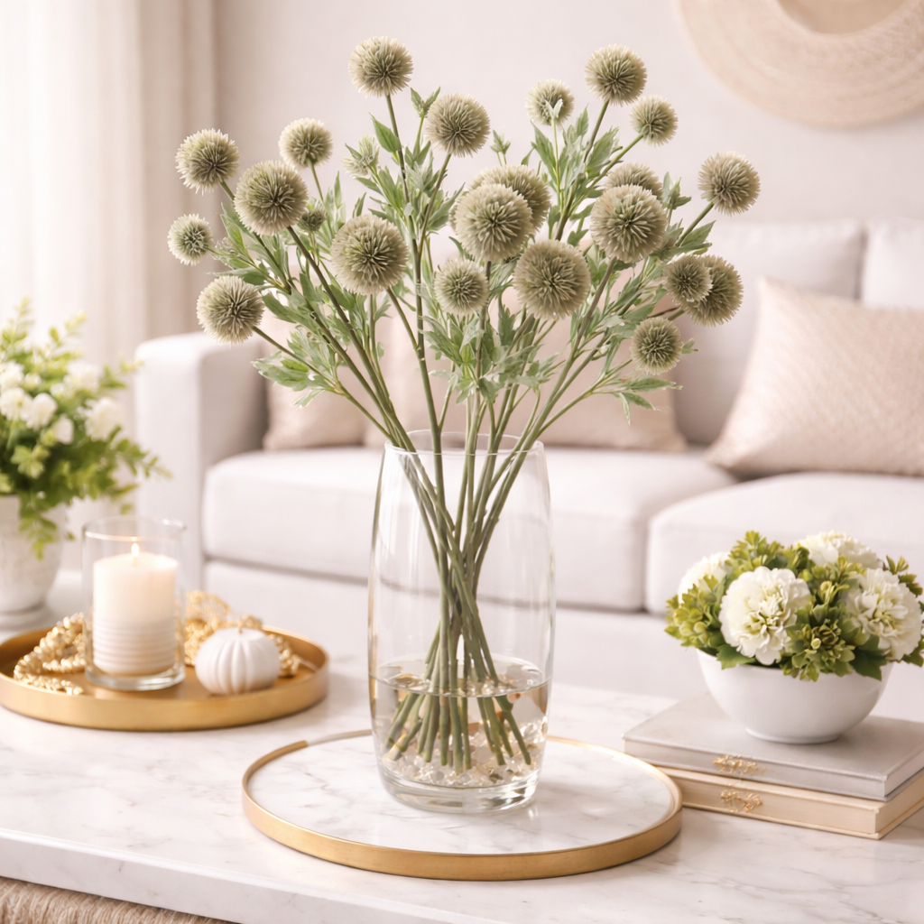 Sage Allium Floral Spray Set of 6