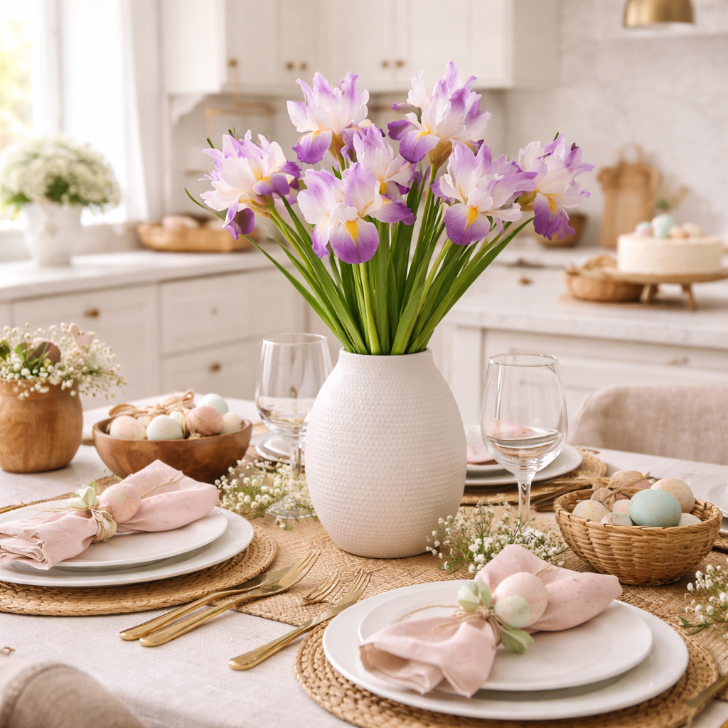 Purple Iris Floral Bundle Set of 2