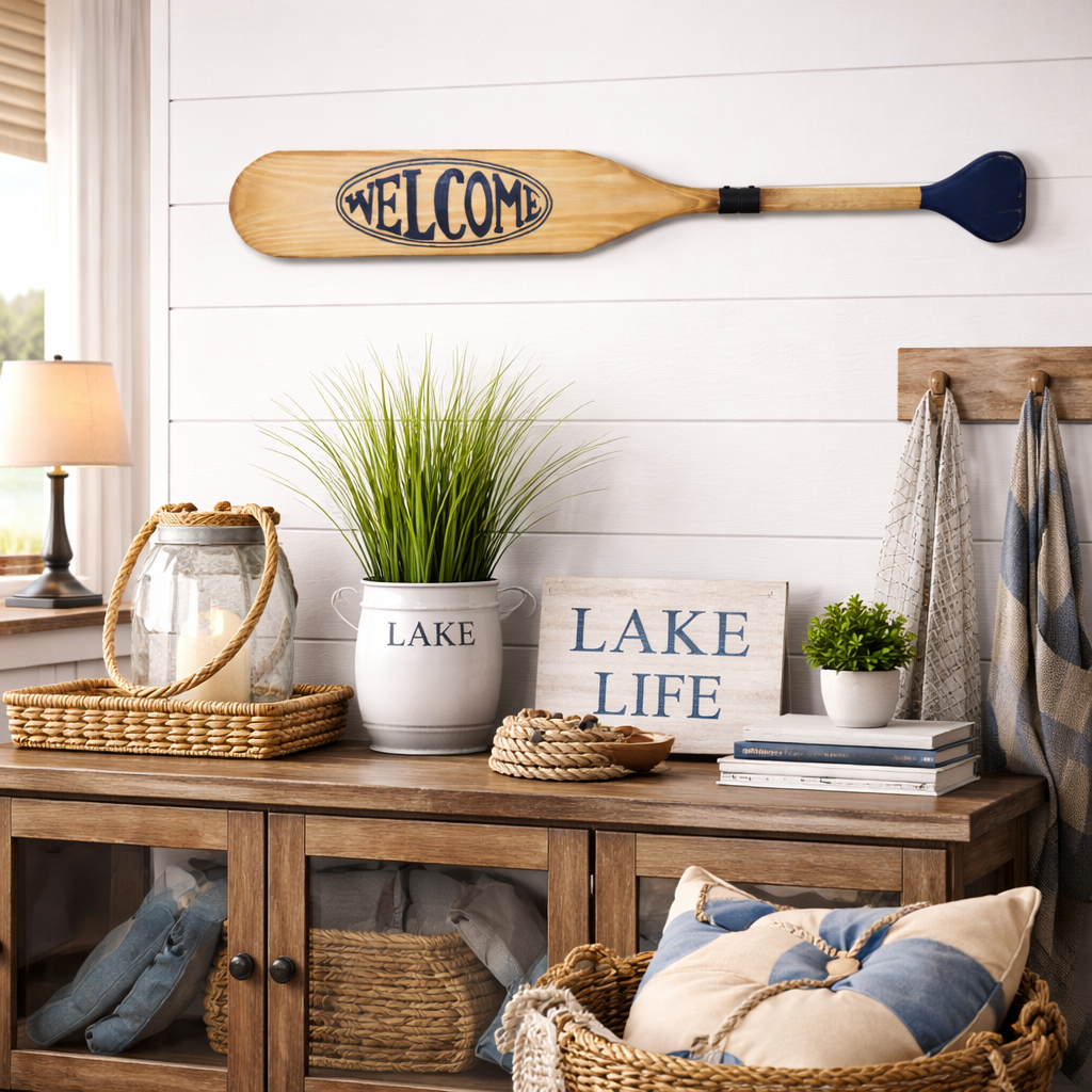 Welcome Oar Wooden Decor