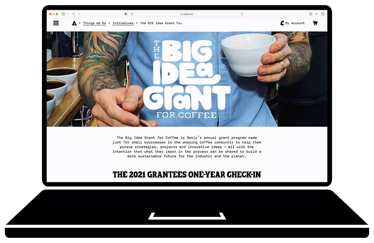 Oatly Big Idea Grant Website