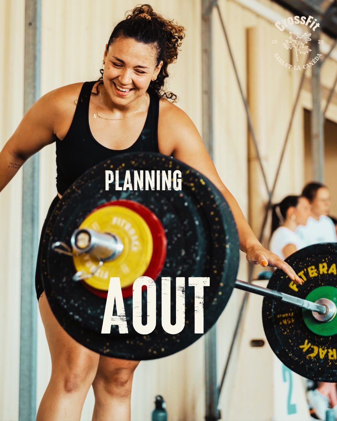 🌞L&rsquo;&eacute;t&eacute; &agrave; CrossFit Sarlat 🌿

La box de CrossFit du Sarladais vous accueille tout l&rsquo;&eacute;t&eacute;! ⛱️

Vous &ecirc;tes de passage dans la r&eacute;gion? N&rsquo;h&eacute;sitez pas &agrave; venir nous rendre visite