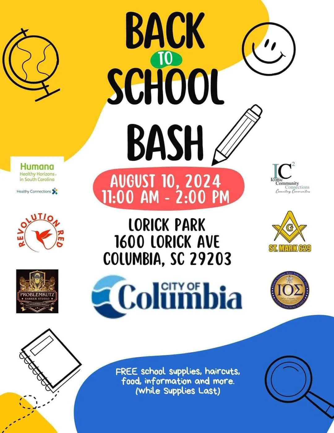 Community Partner Event - Back to School Event at Lorick Park