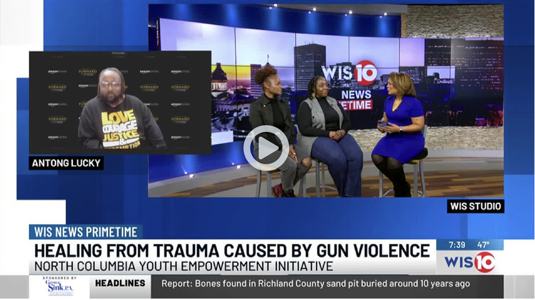 NCYEI on-air with WIS 10's Judi Gatson to discuss January Peace Summit