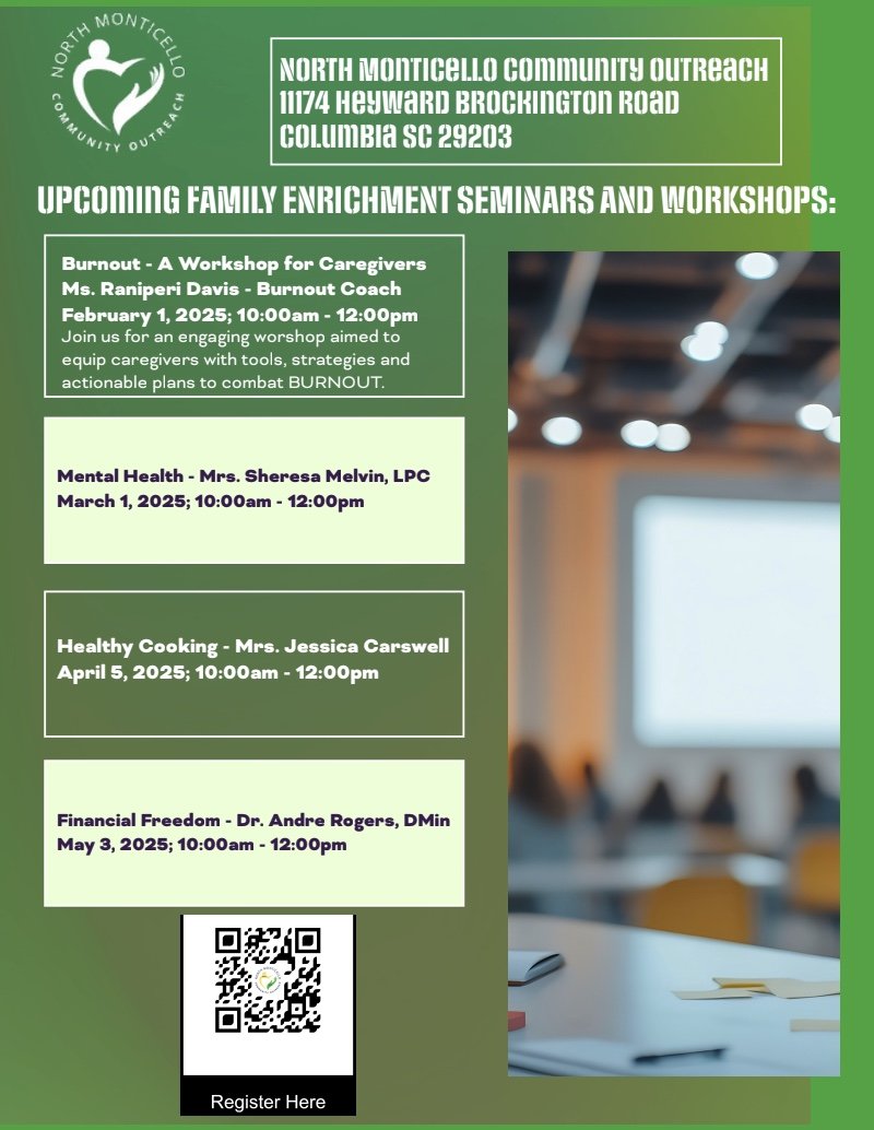 North Monitcello Community Outreach Family Enrichment Seminars | May 3