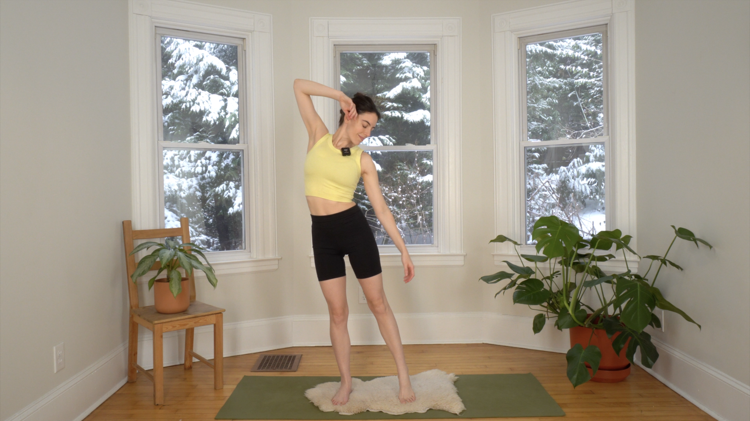 Meredith Witte enjoying playful movement on her mat