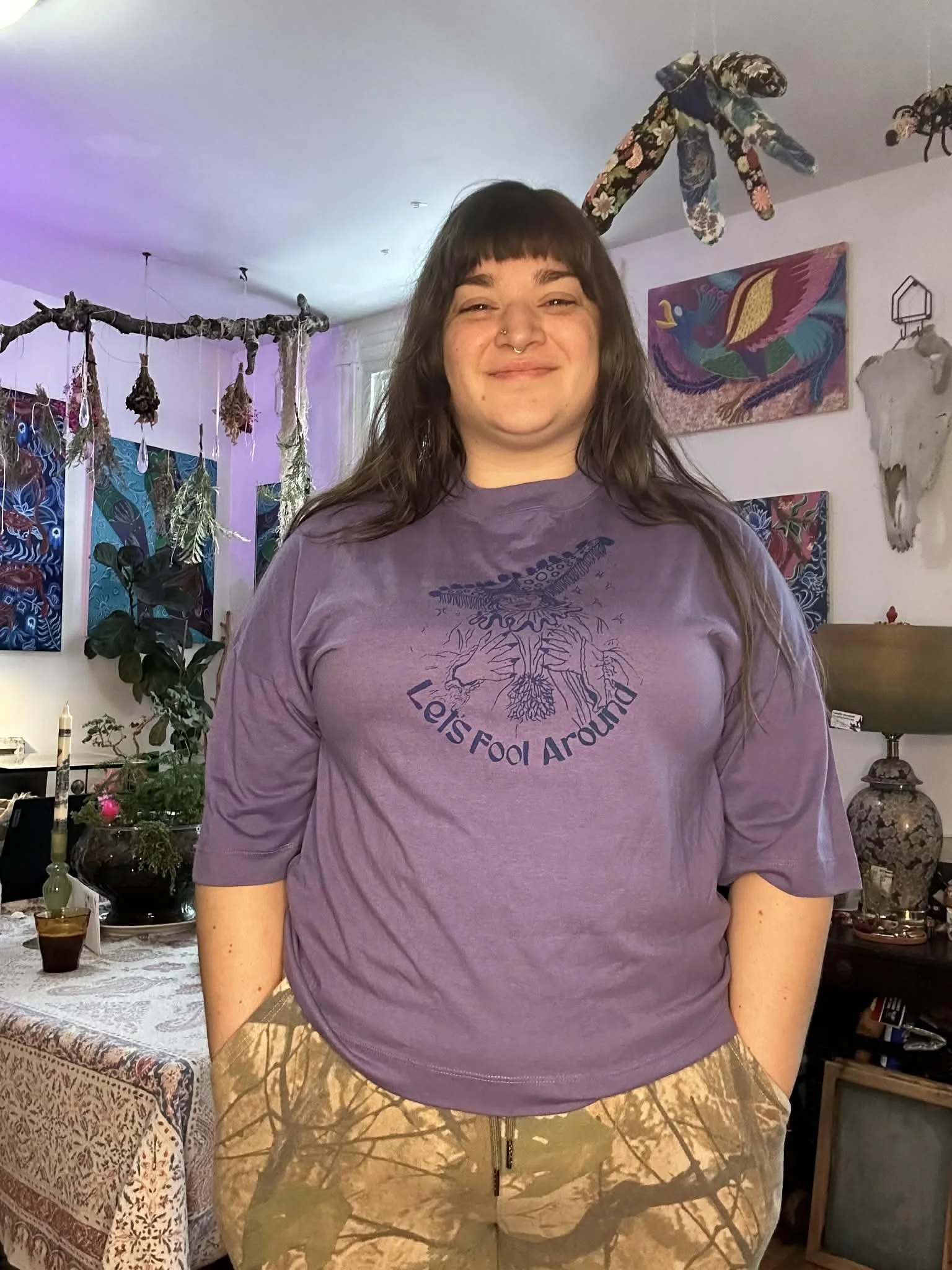 Purple Thrifted Shirt - The Fool's Journey