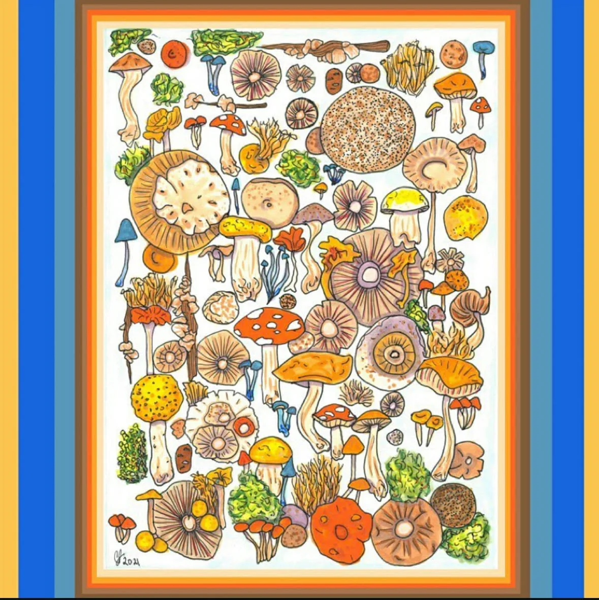 Mushroom Forage Scarf