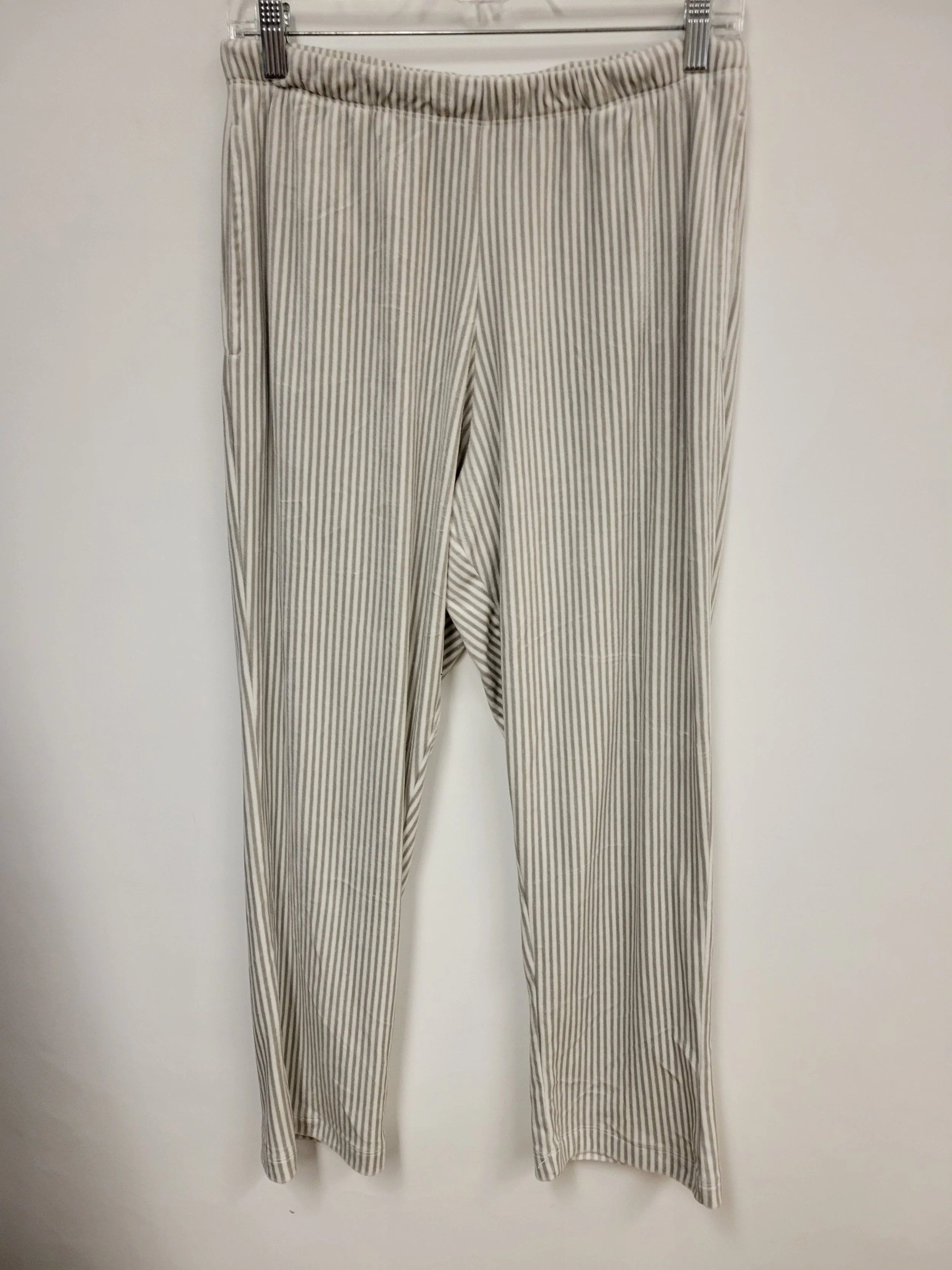 Pantalon pyjama doux rayé gris et blanc, Miiyu, S