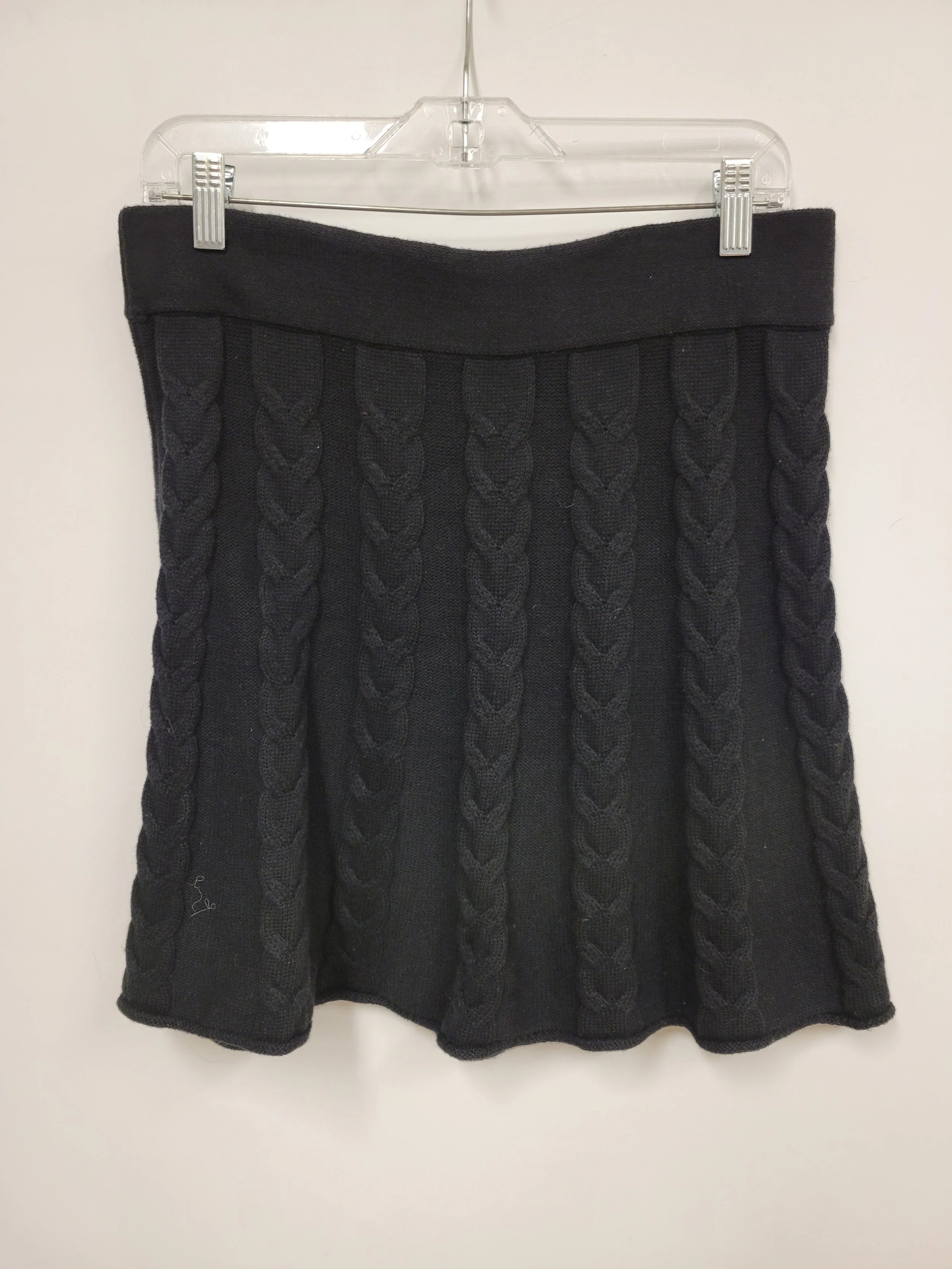 Jupe évasée noire en tricot, Telluride, M/L