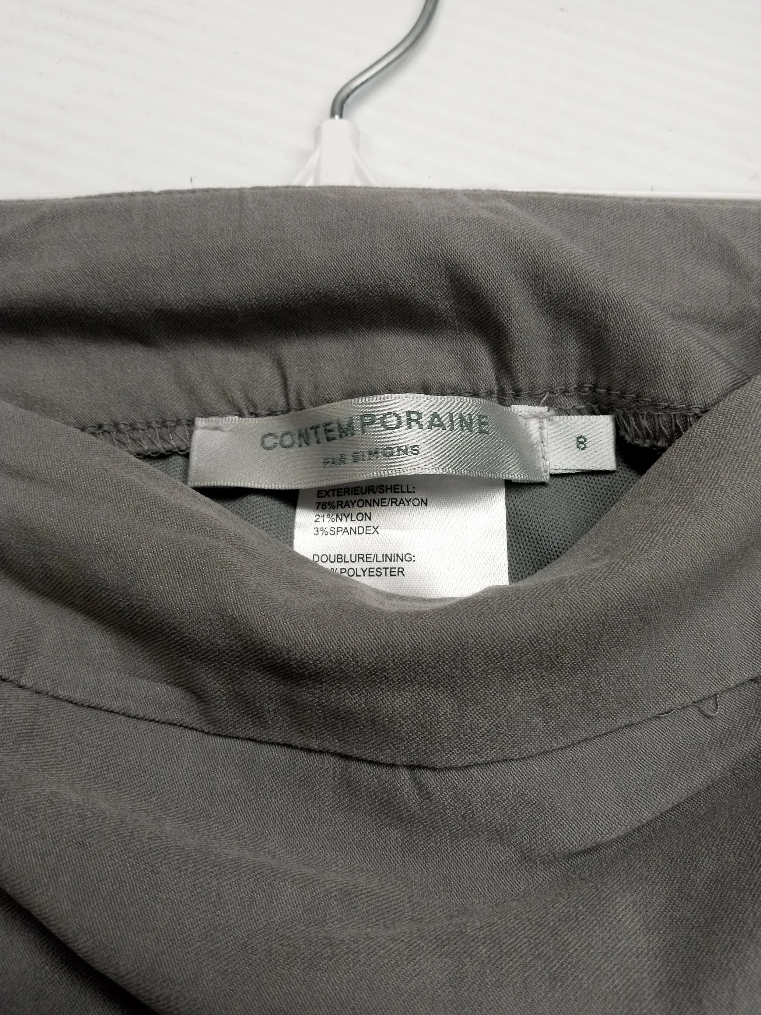 Jupe short, grise, Contemporaine (Simons), 8, synthétique