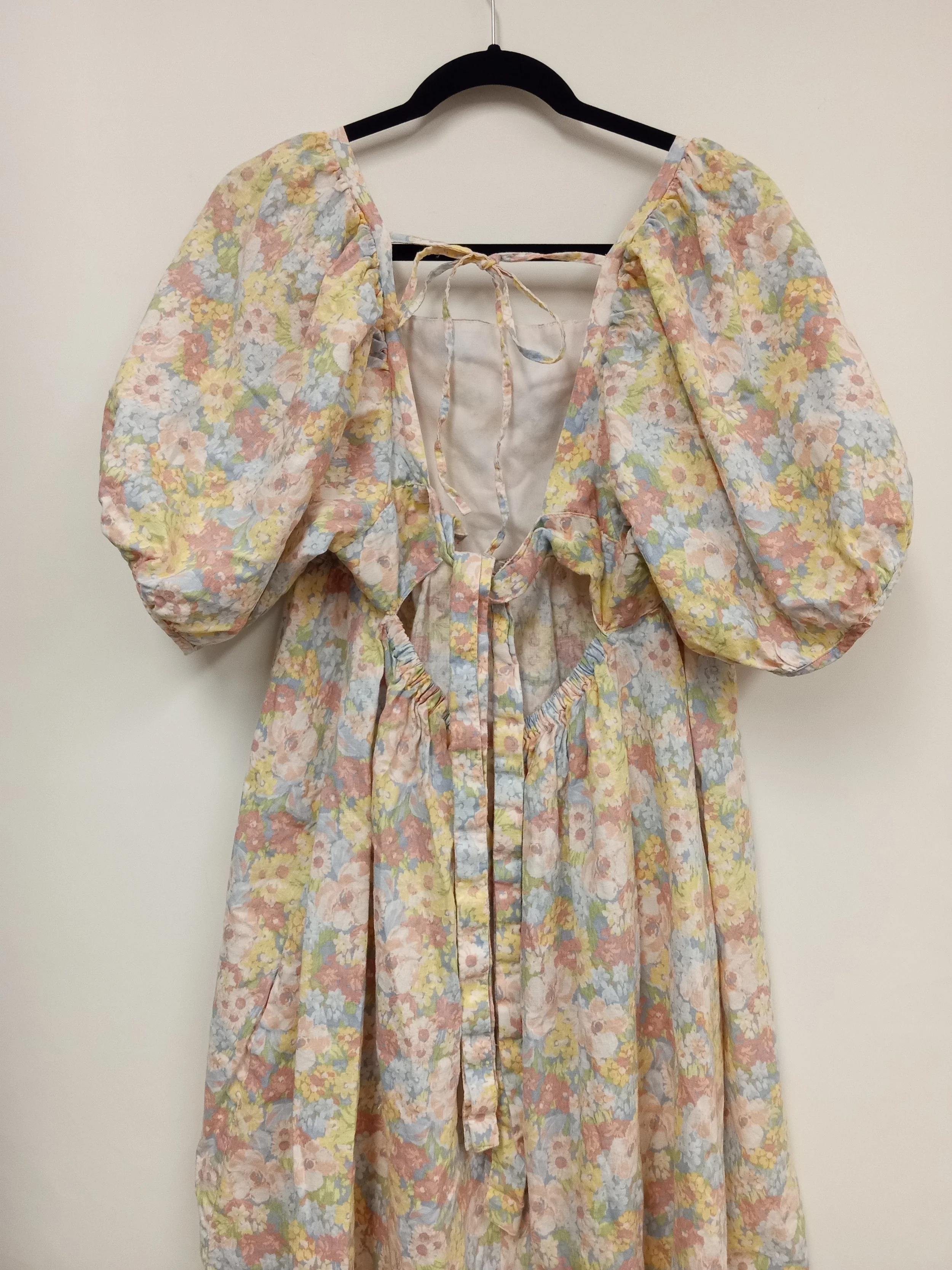 Robe longue fleurie, pastel, Lin et coton, Joe Fresh, Taille L