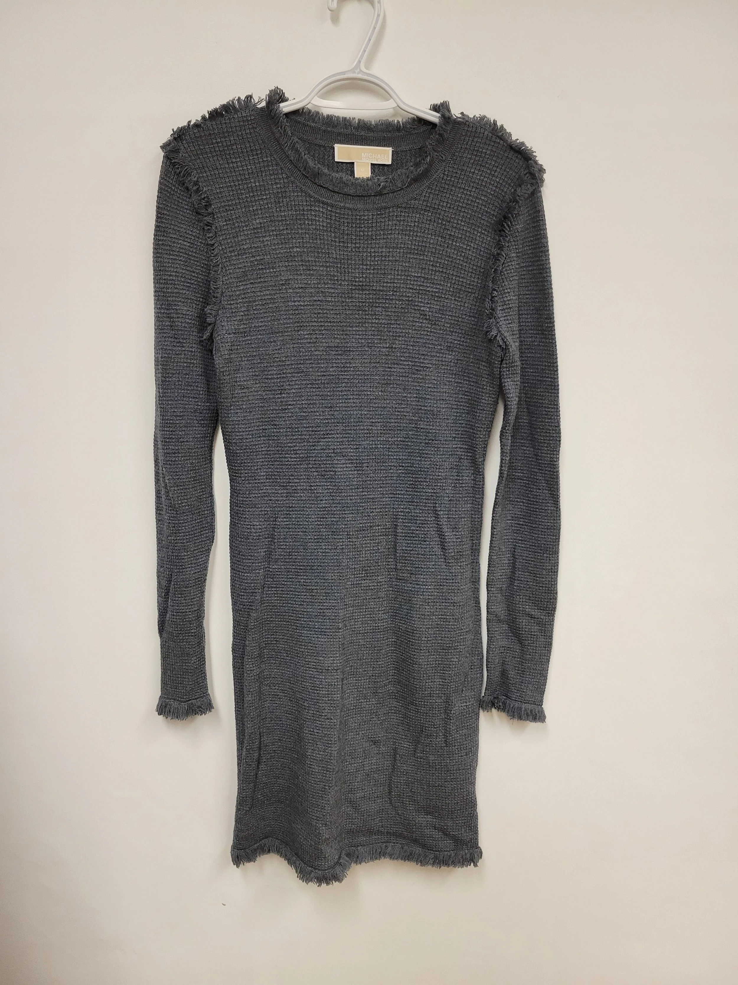 robe en tricot gris foncé, michael kors, M