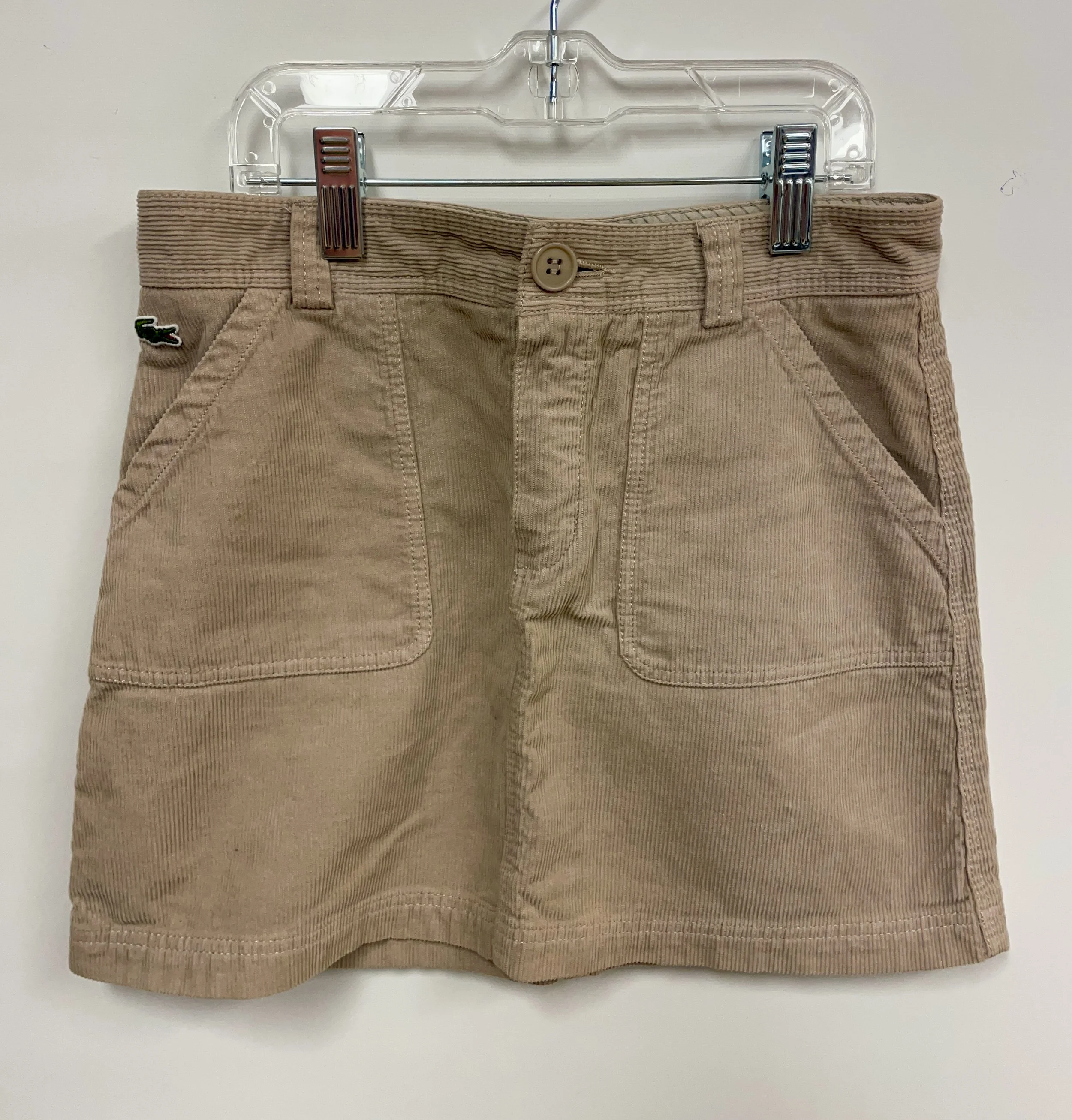 Jupe beige en velours côtelé, LACOSTE, comme neuve, 10 ans.