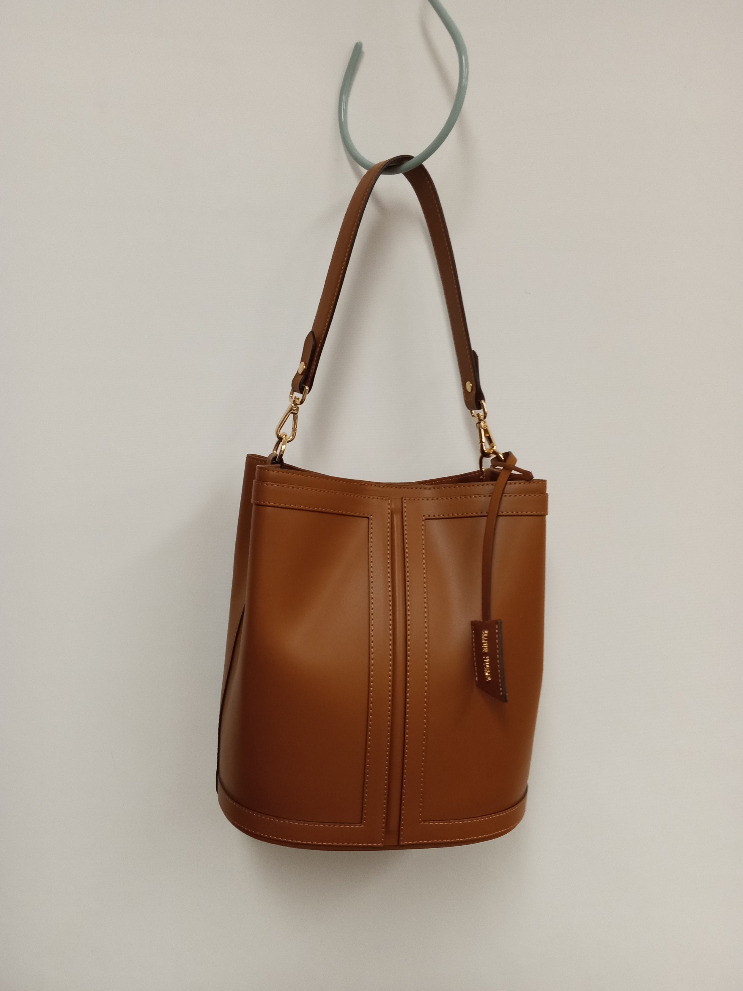 Sac 'bucket', brun tan, Gianni Notaro, largeur 13 po