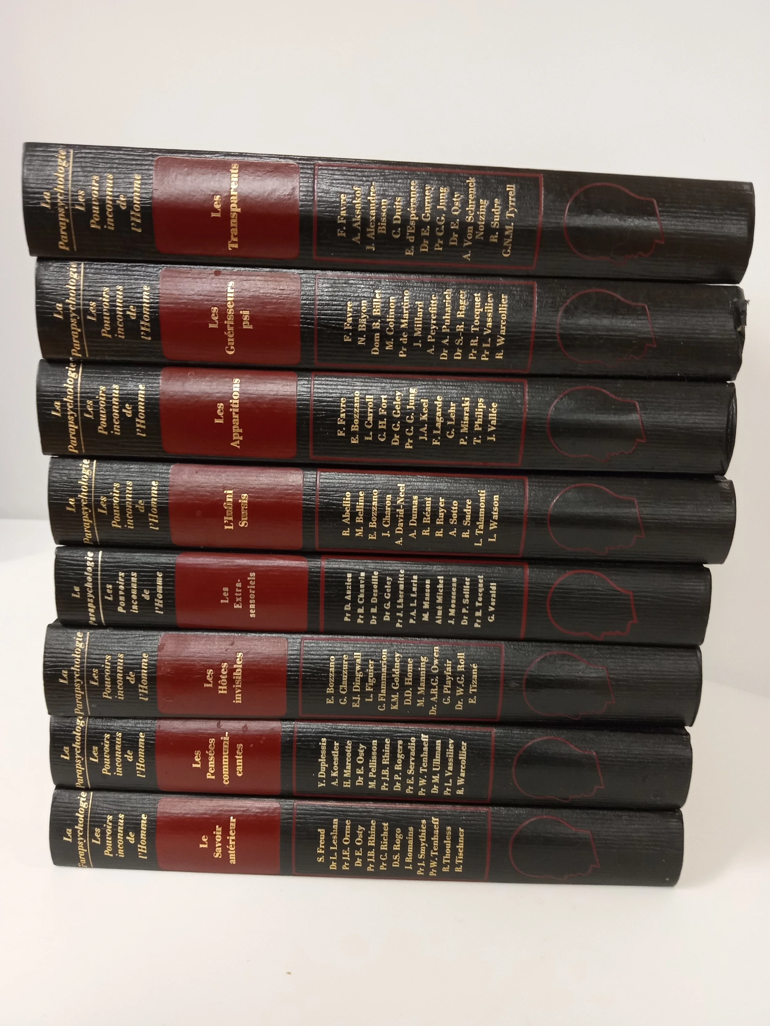 Collection de 8 livres, La parapsychologie, Claude Tchou Éditeur, 1976