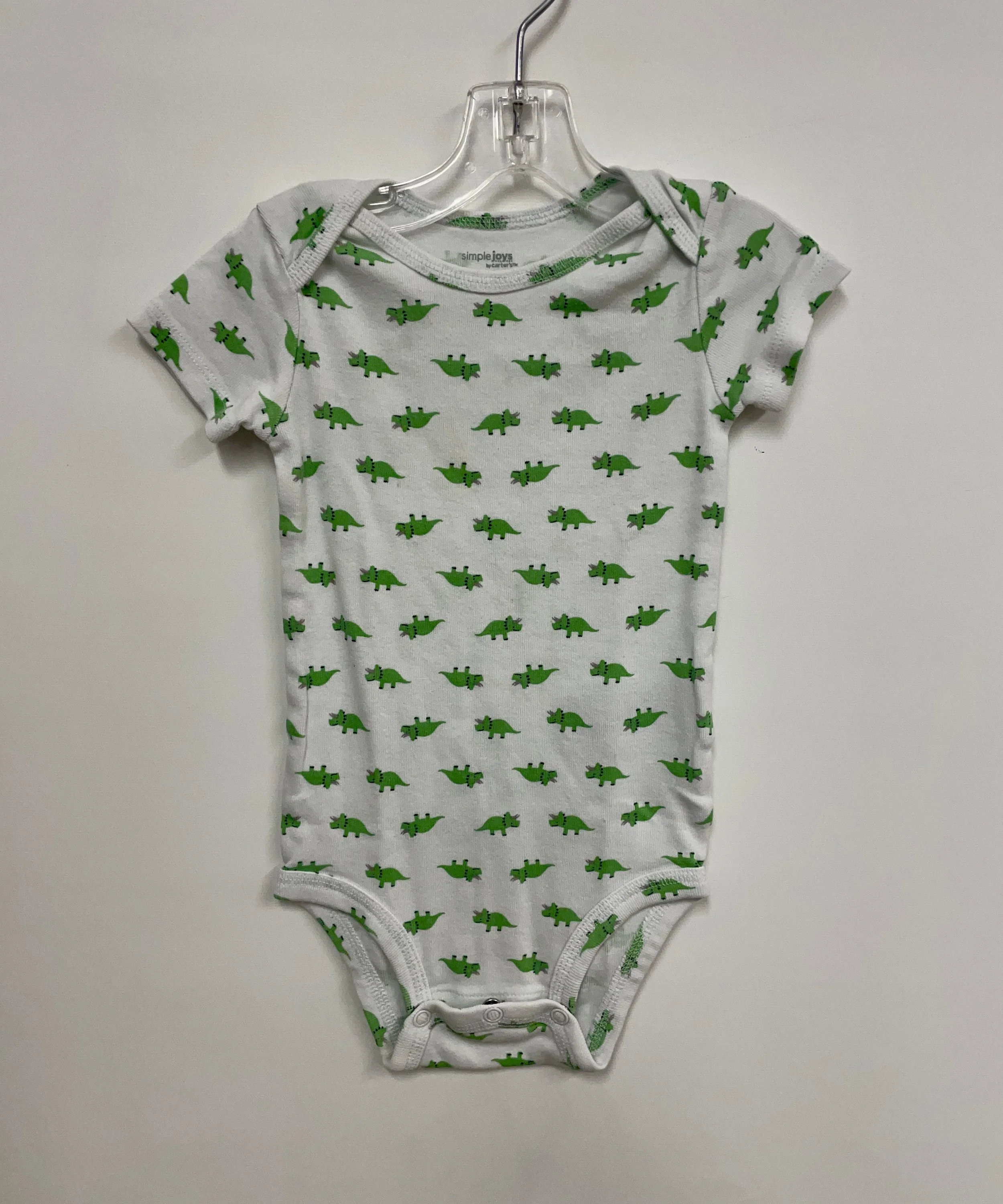 Cache-couche blanc avec dinosaures verts, SIMPLE JOYS, 12 mois.