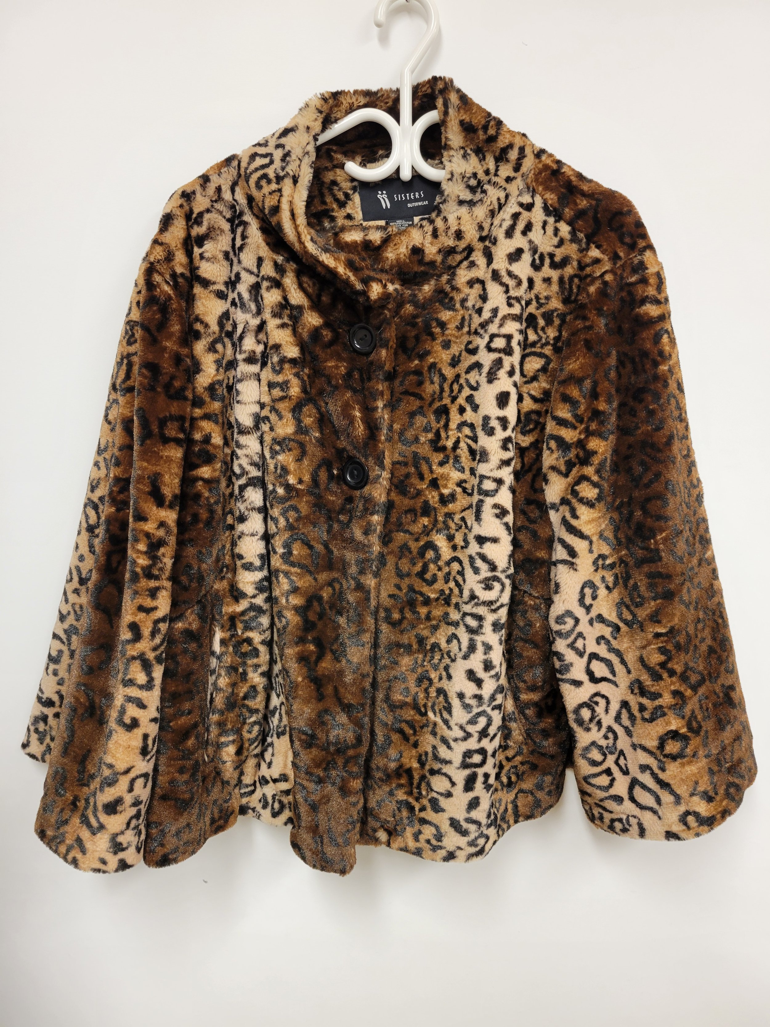 Veste en peluche motif léopard, Sisters Outerwear, 3X