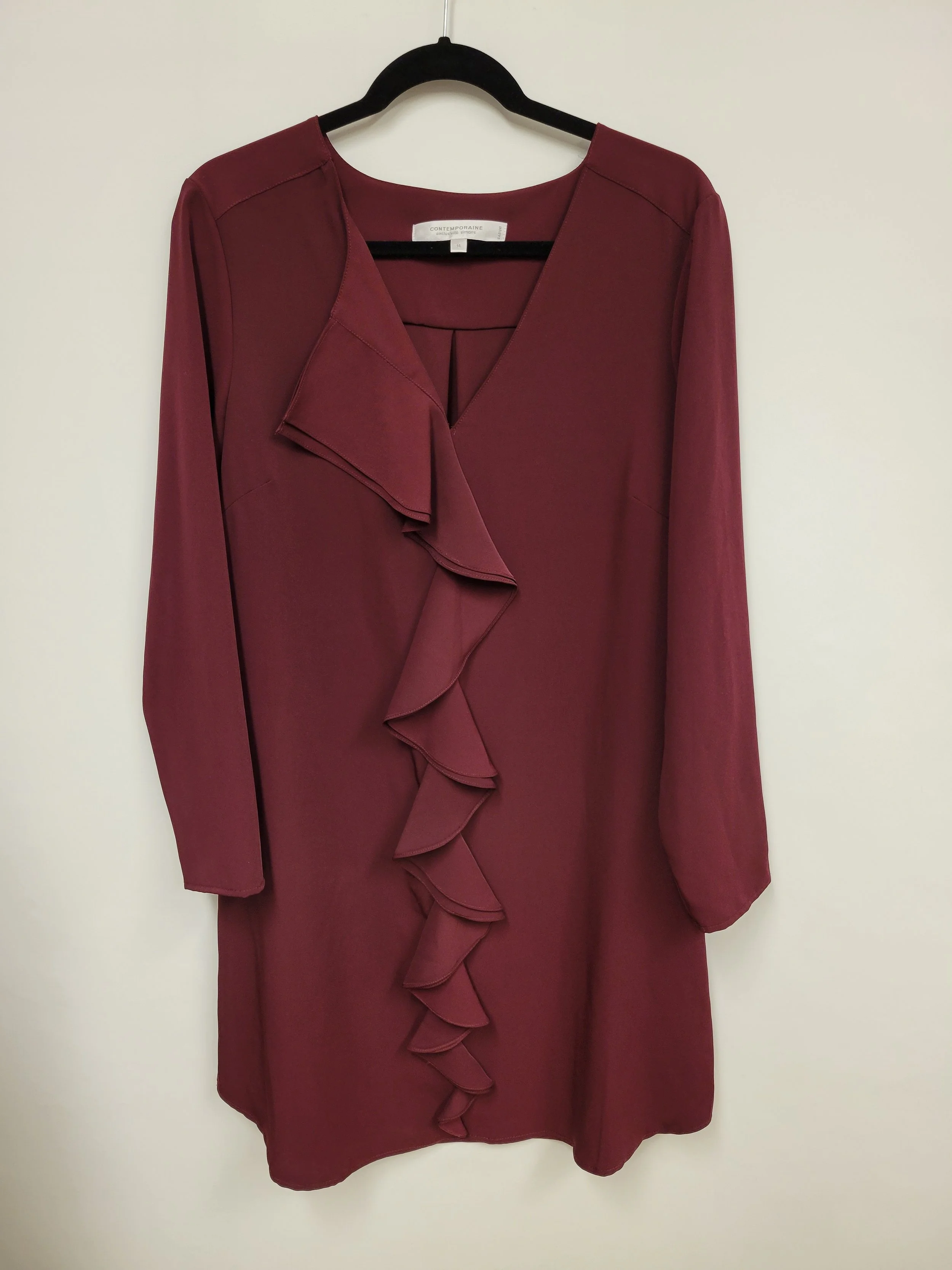 Tunique/robe bourgogne, Contemporaine, taille 14