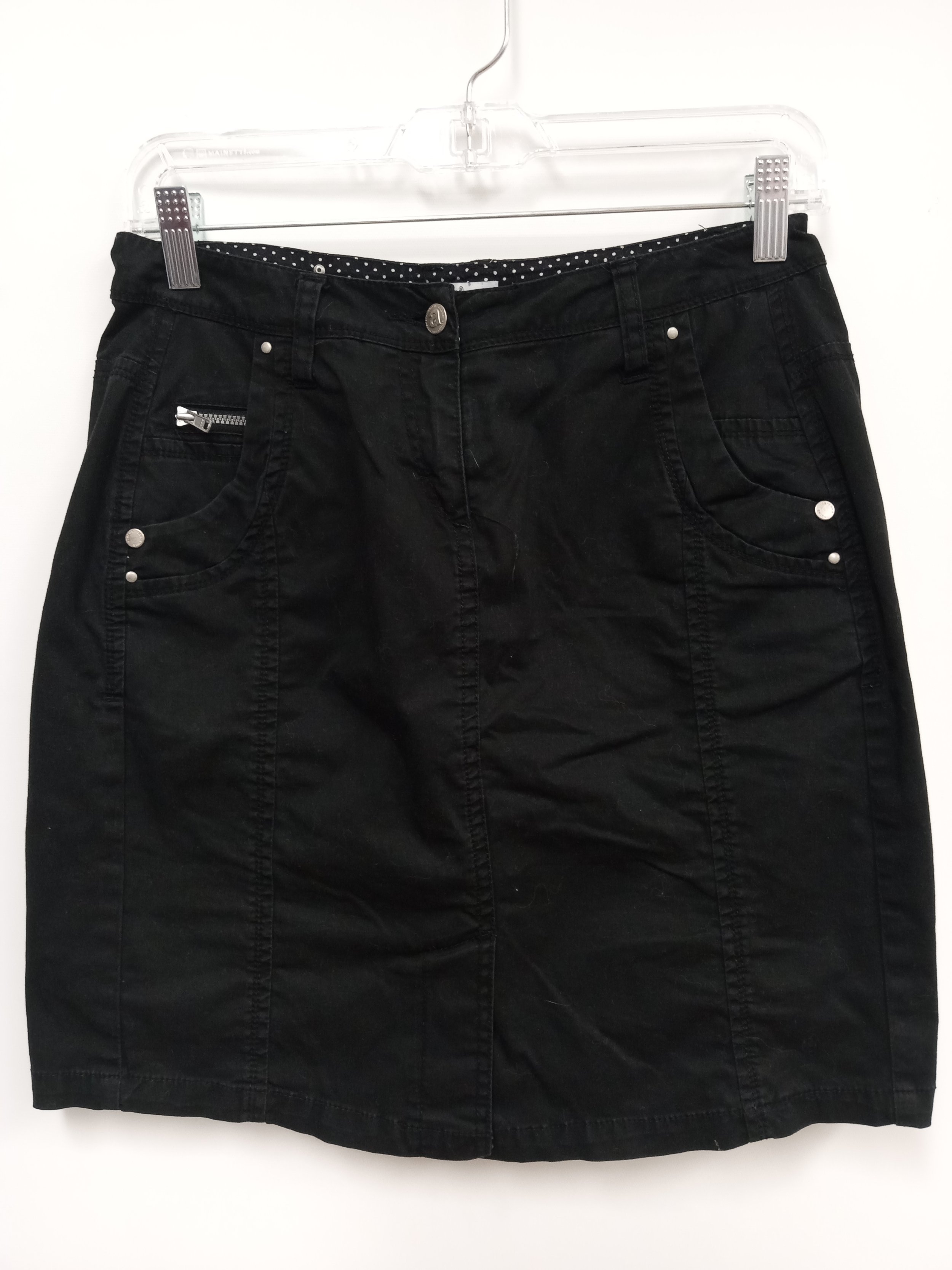 Jupe noire avec short en dessous en exterieur 96% coton, Abacus, 4 (S)
