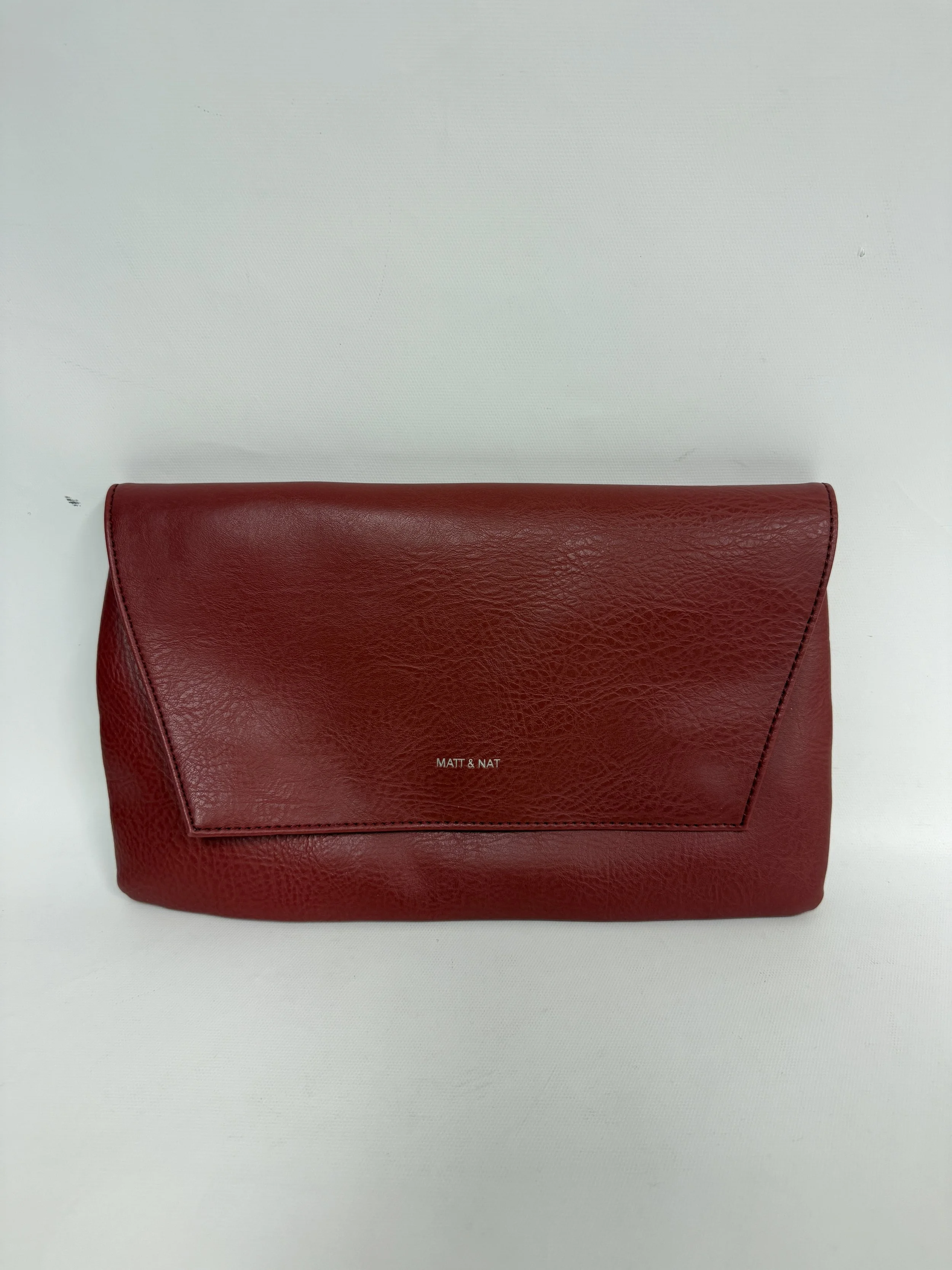 Sac à main en cuir végétal, rouge, Matt & Nat, 31 x 19 cm
