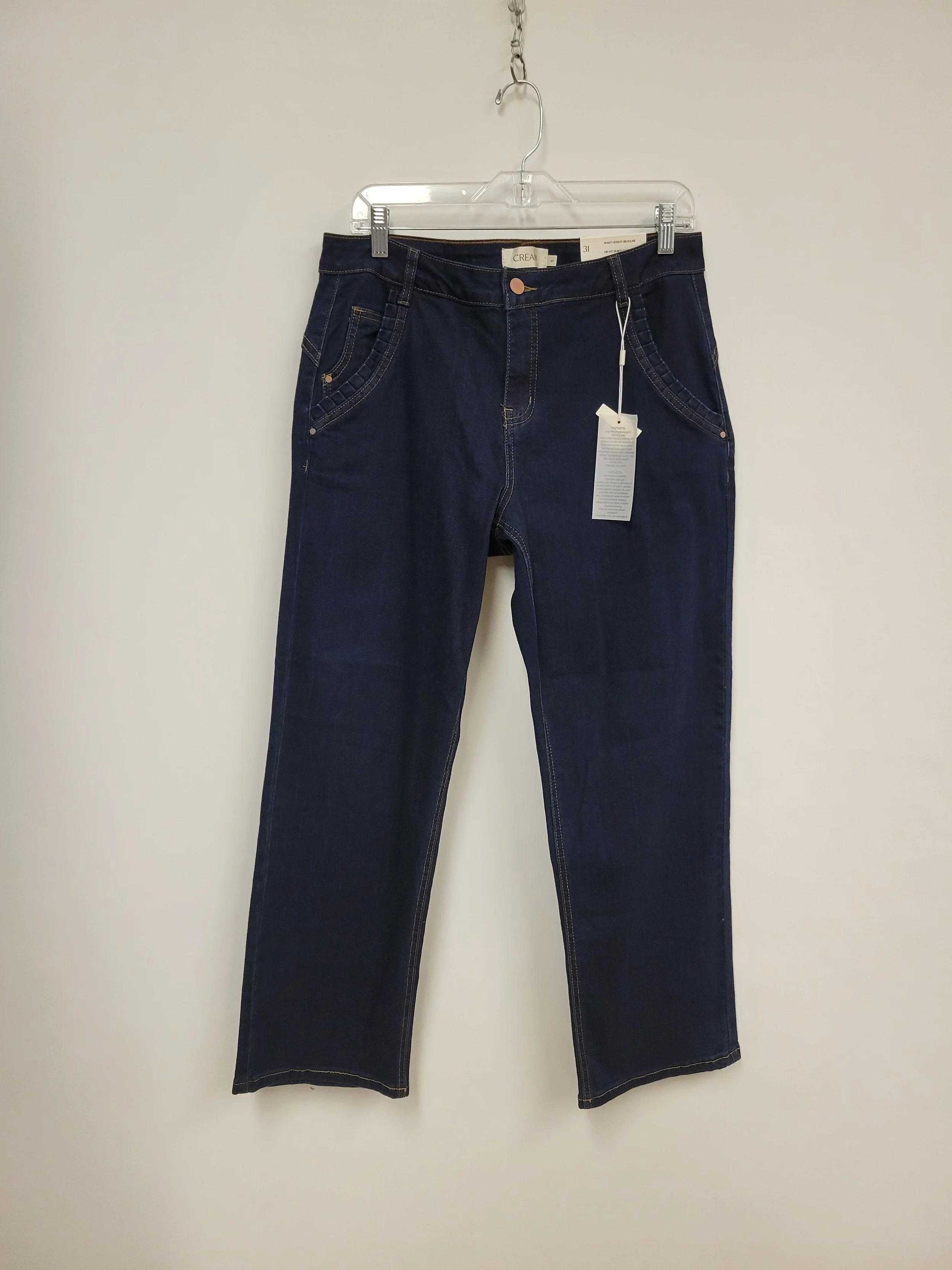 NEUF - jean foncé 80% coton, CREAM, XL