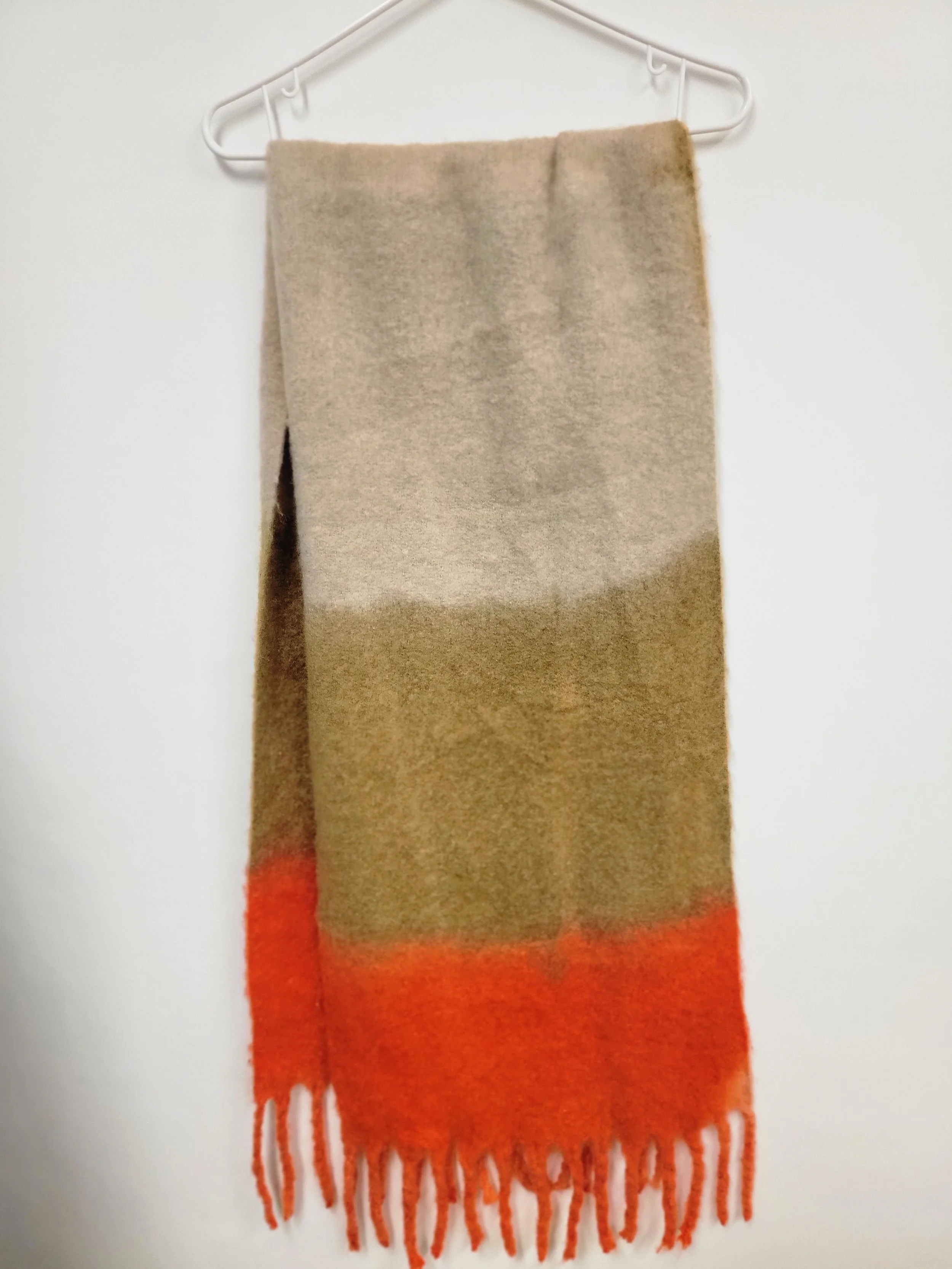 foulard beige/ocre/orange