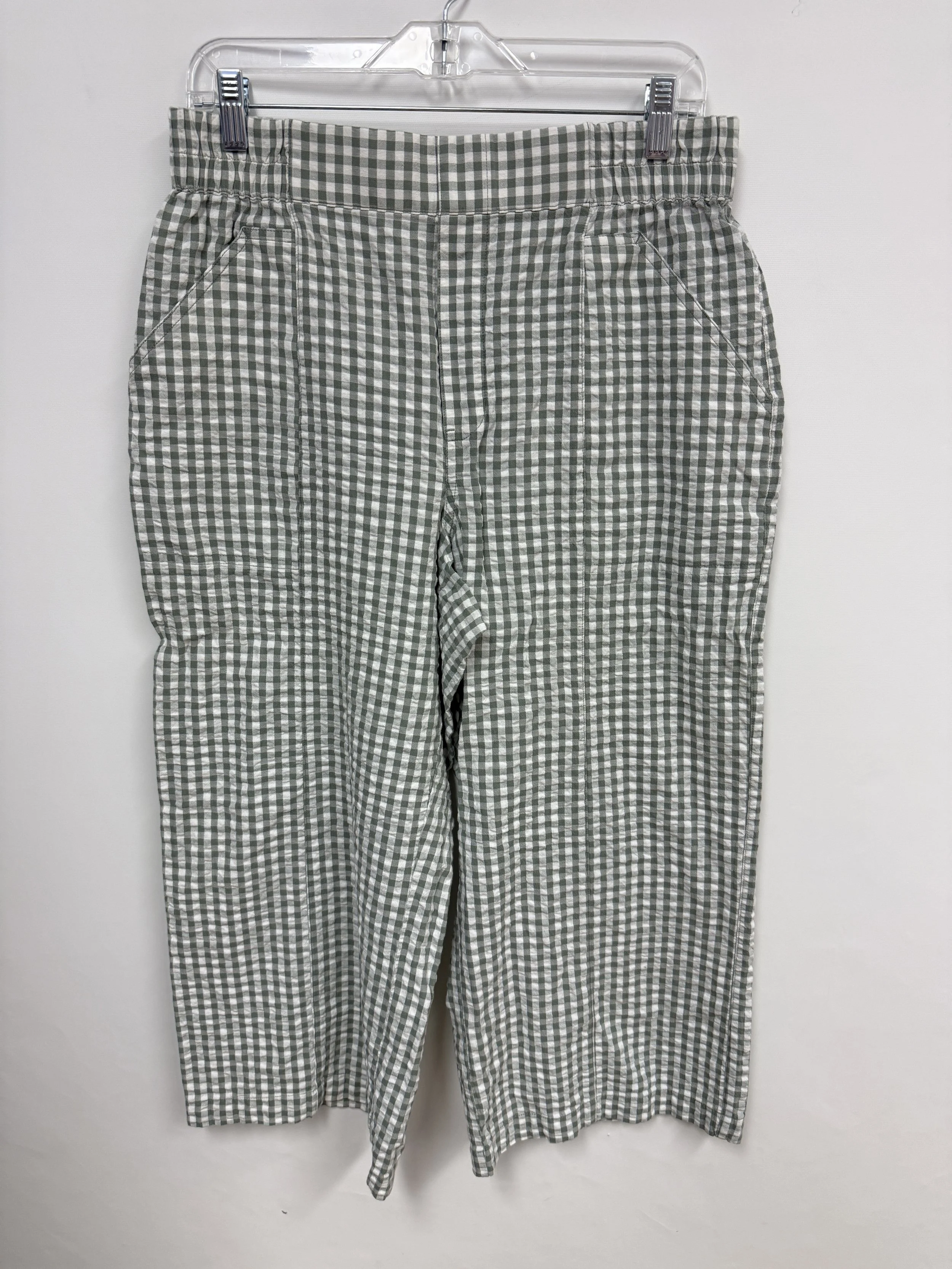 Capri motif vichy vert et blanc, 100% coton, Reitmans, taille 12