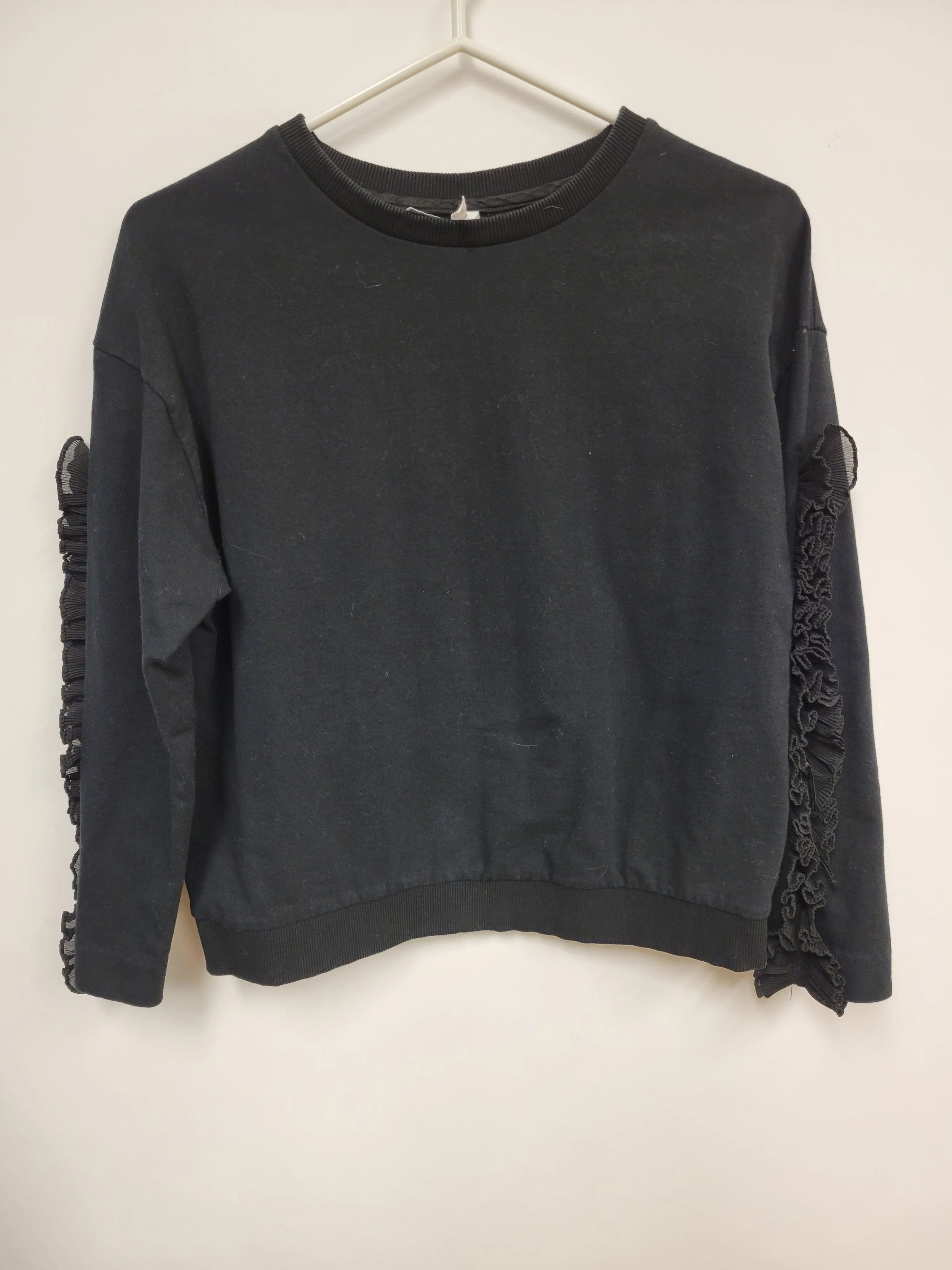 coton oute noir a franges, imperial, taille S