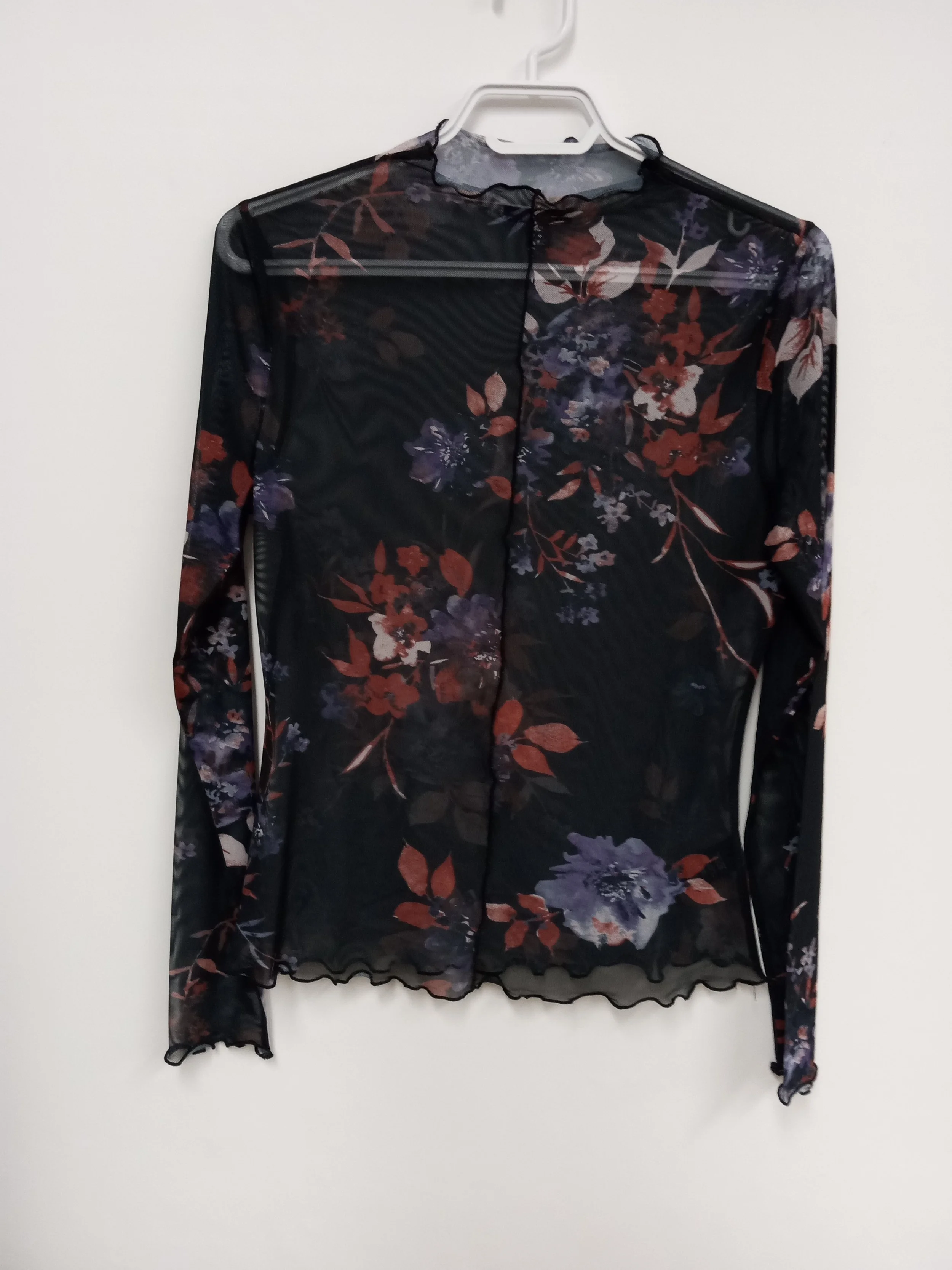 Haut noir filet fleuri, RW&CO, M
