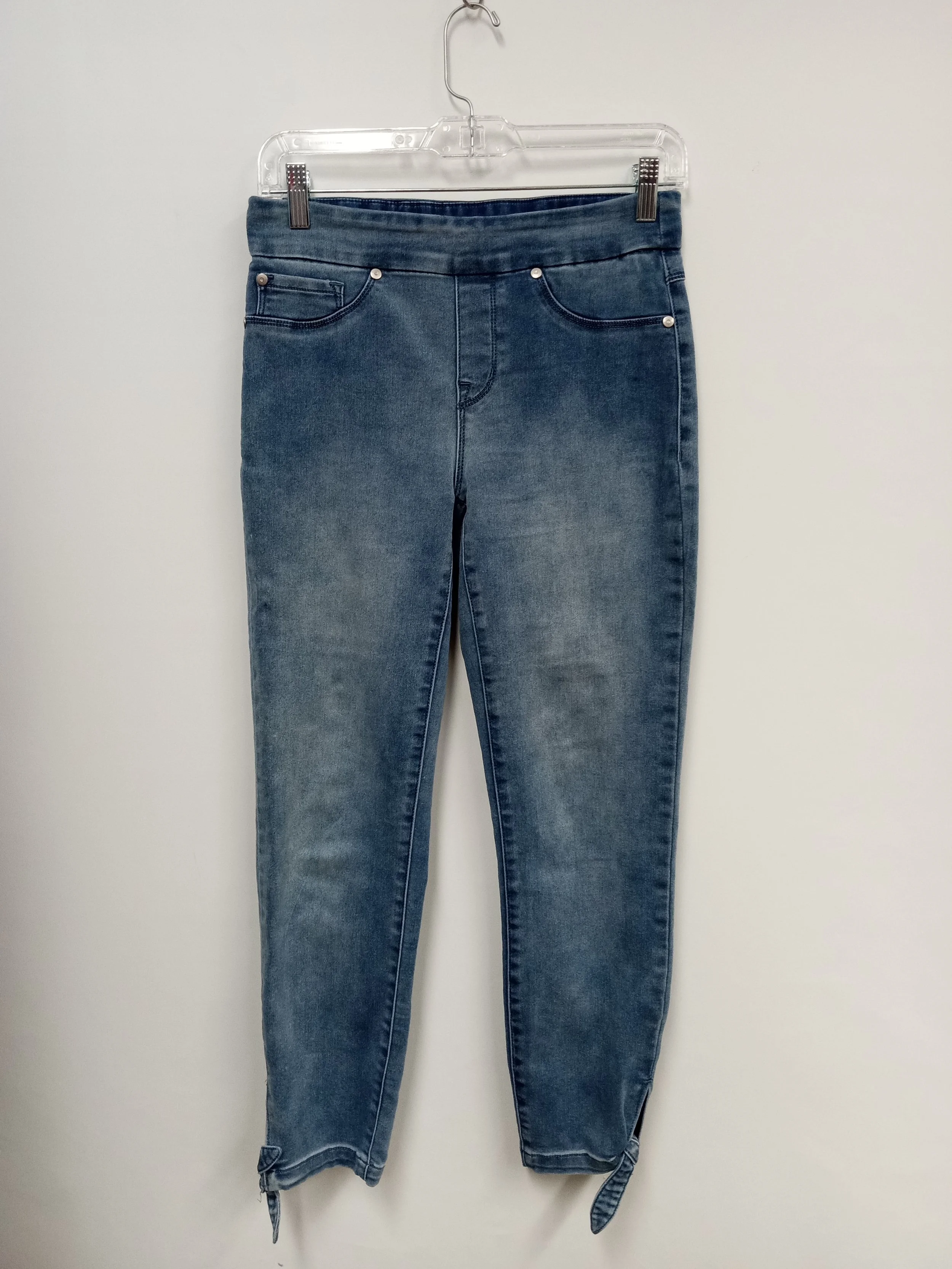 Jeans ajusté avec noeuds au bas, bleu pâle, Taille 2