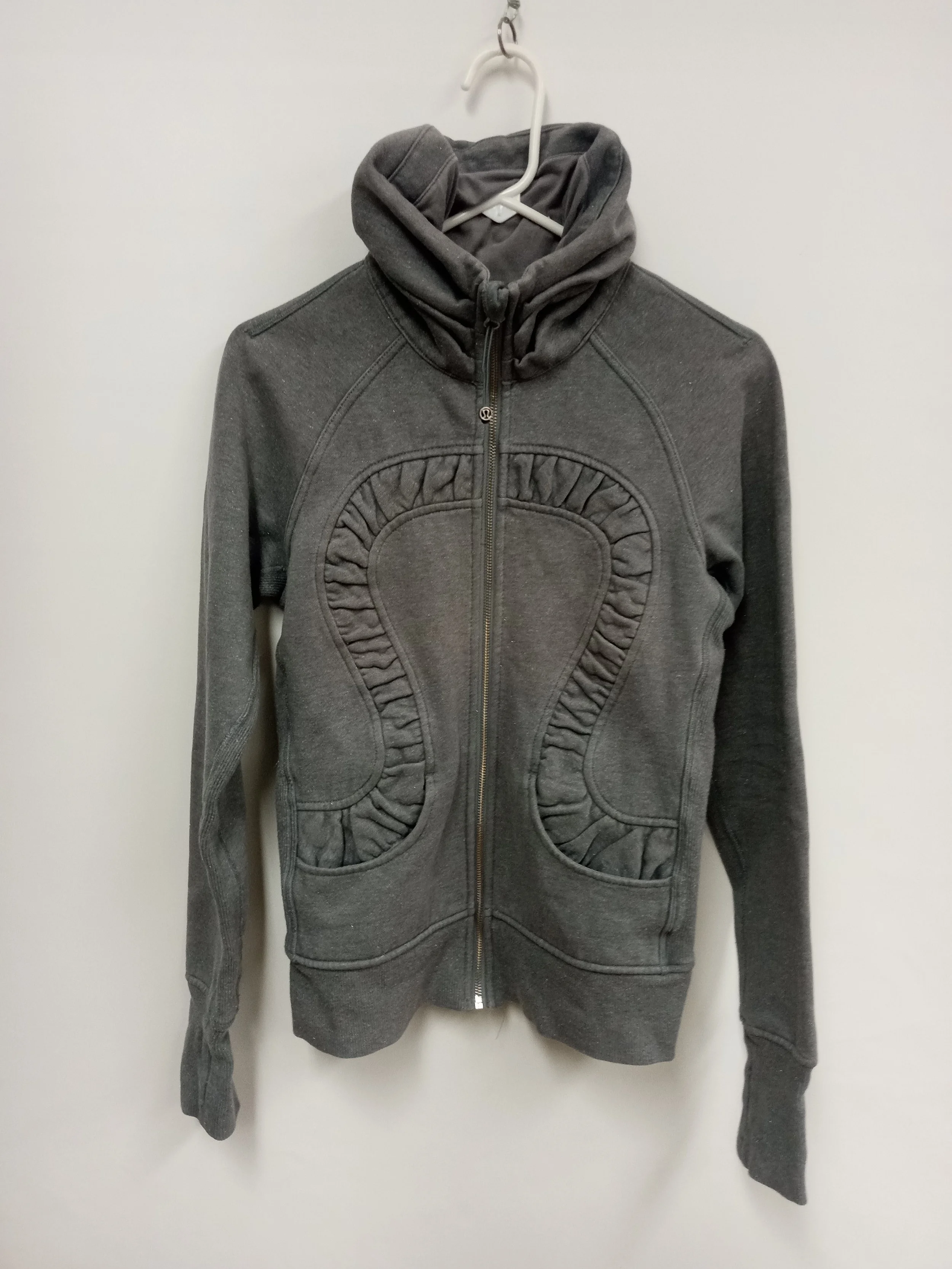 Veste grise à brillant discret, coton épais, Lululemon, Taille 6 ans