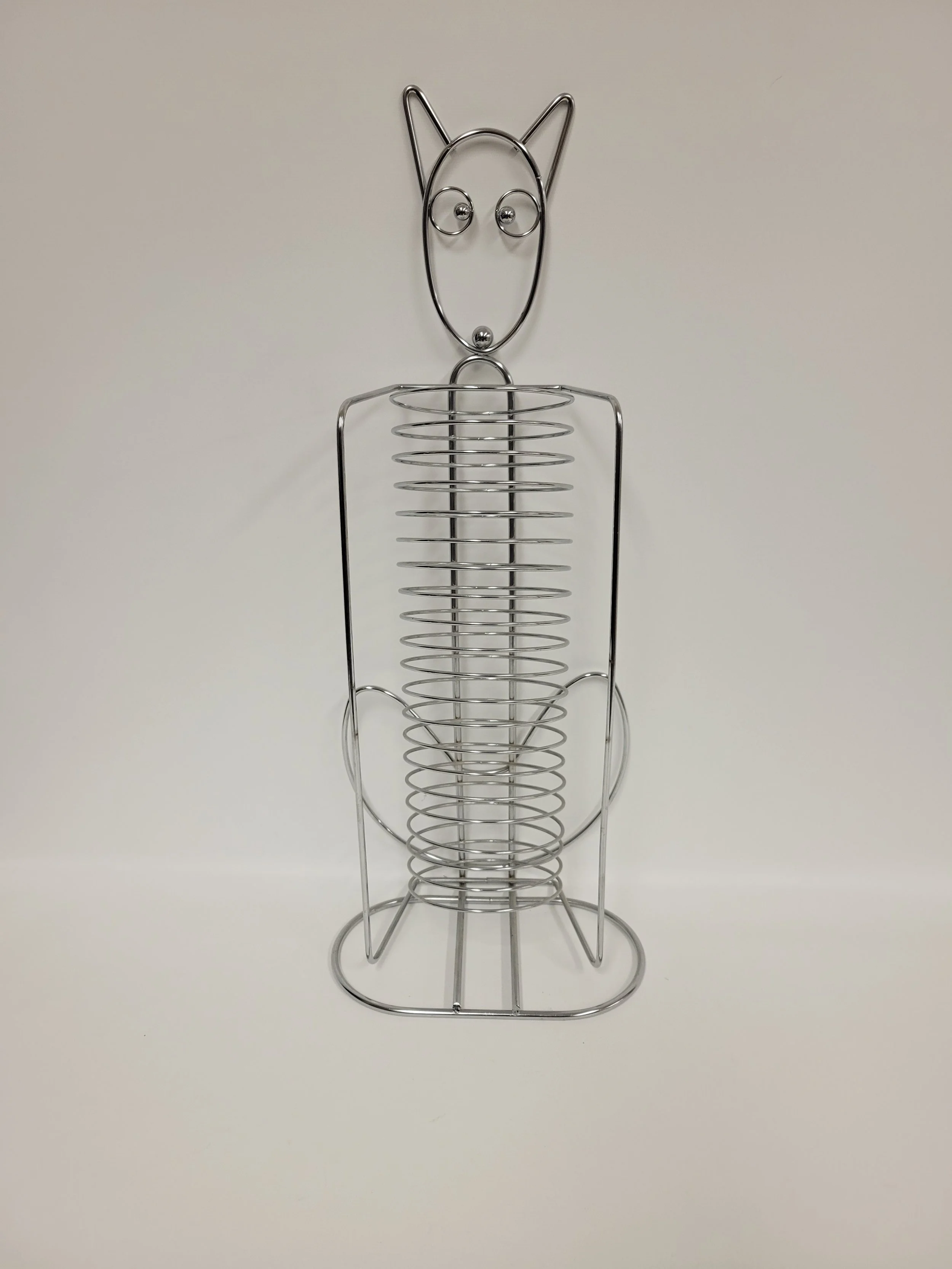 Tour à CD en métal en forme de chat