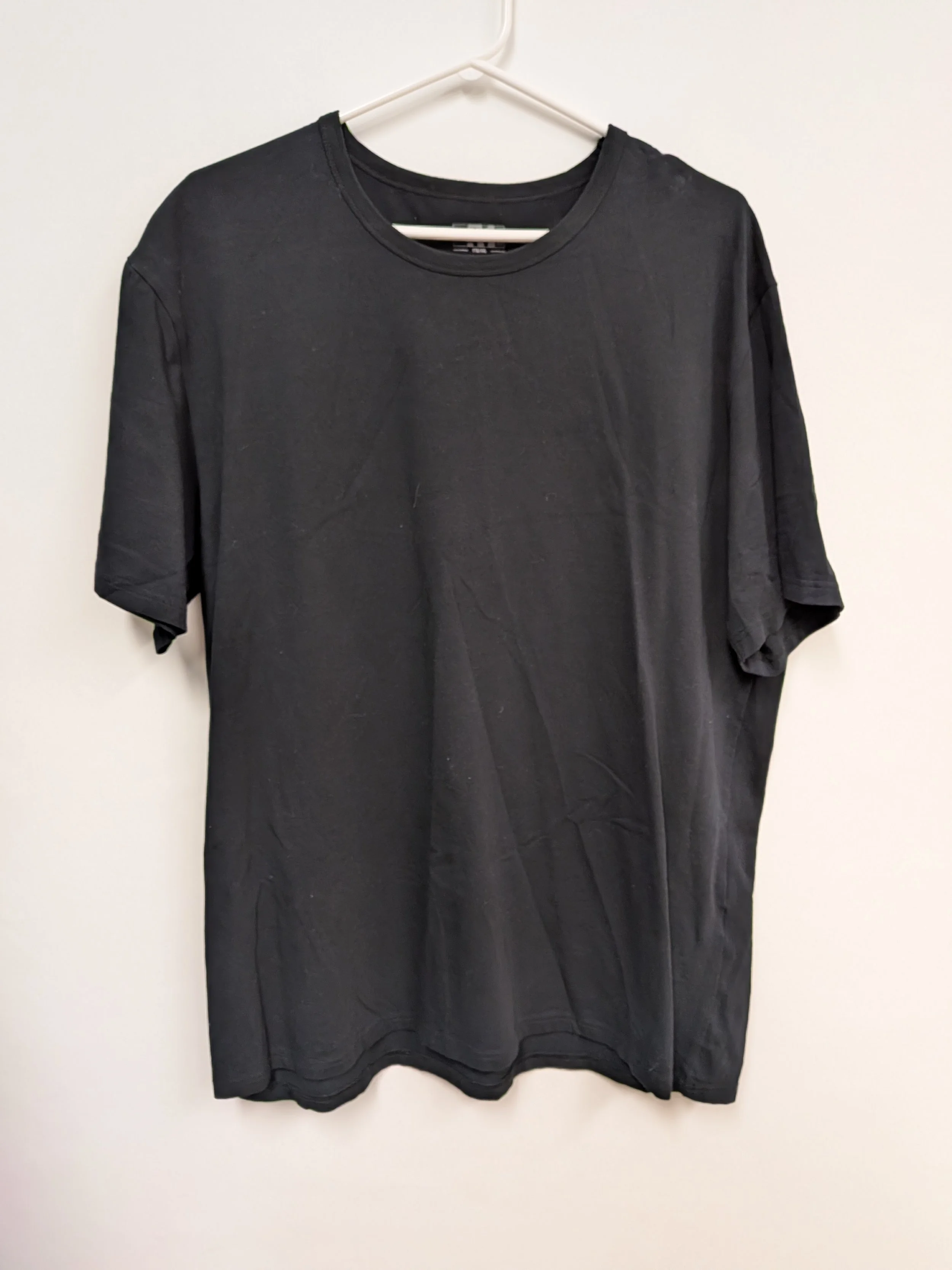 T-shirt noir col rond en coton, Le 31, XXL