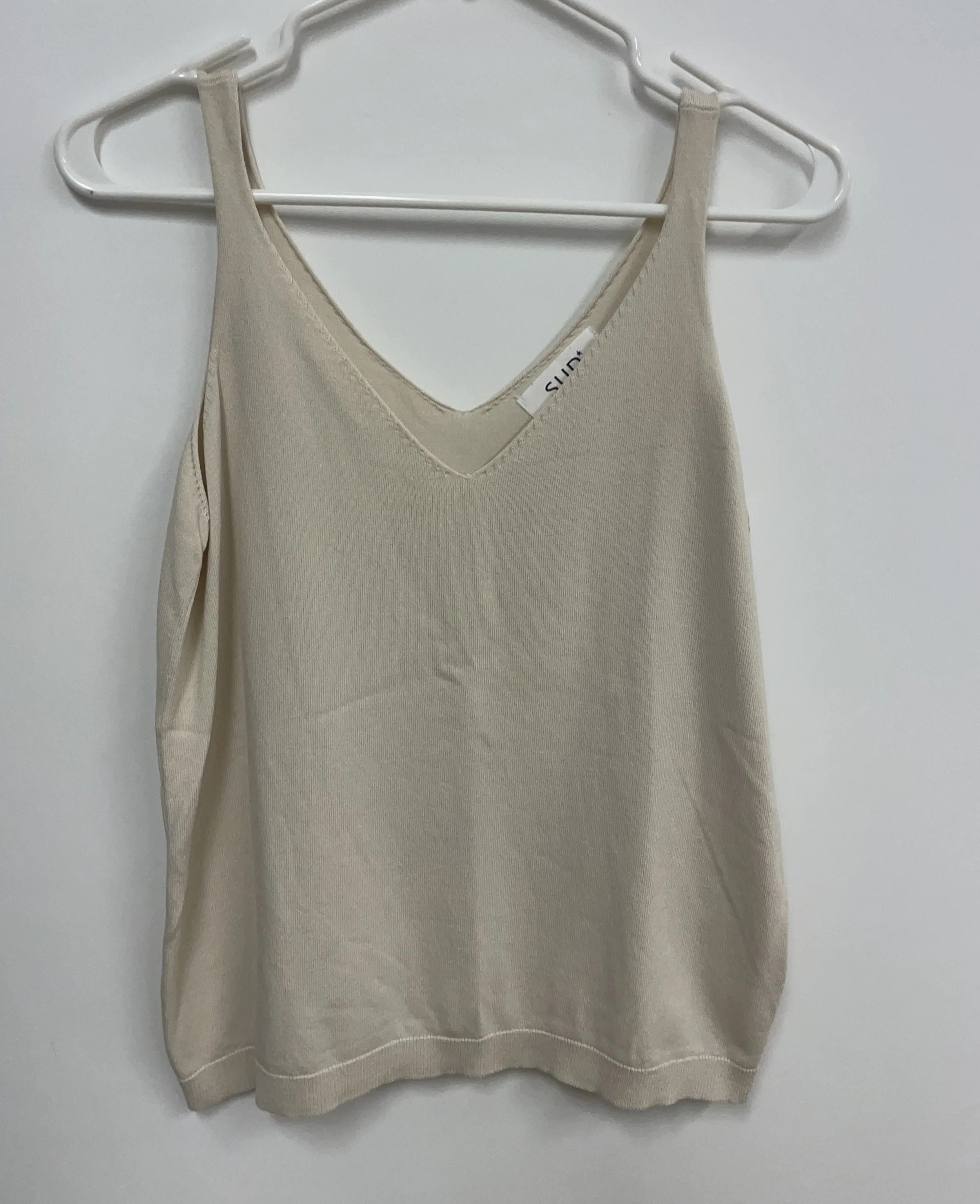 Camisole beige, SUD EXPRESS, Paris, en viscose, taille M.