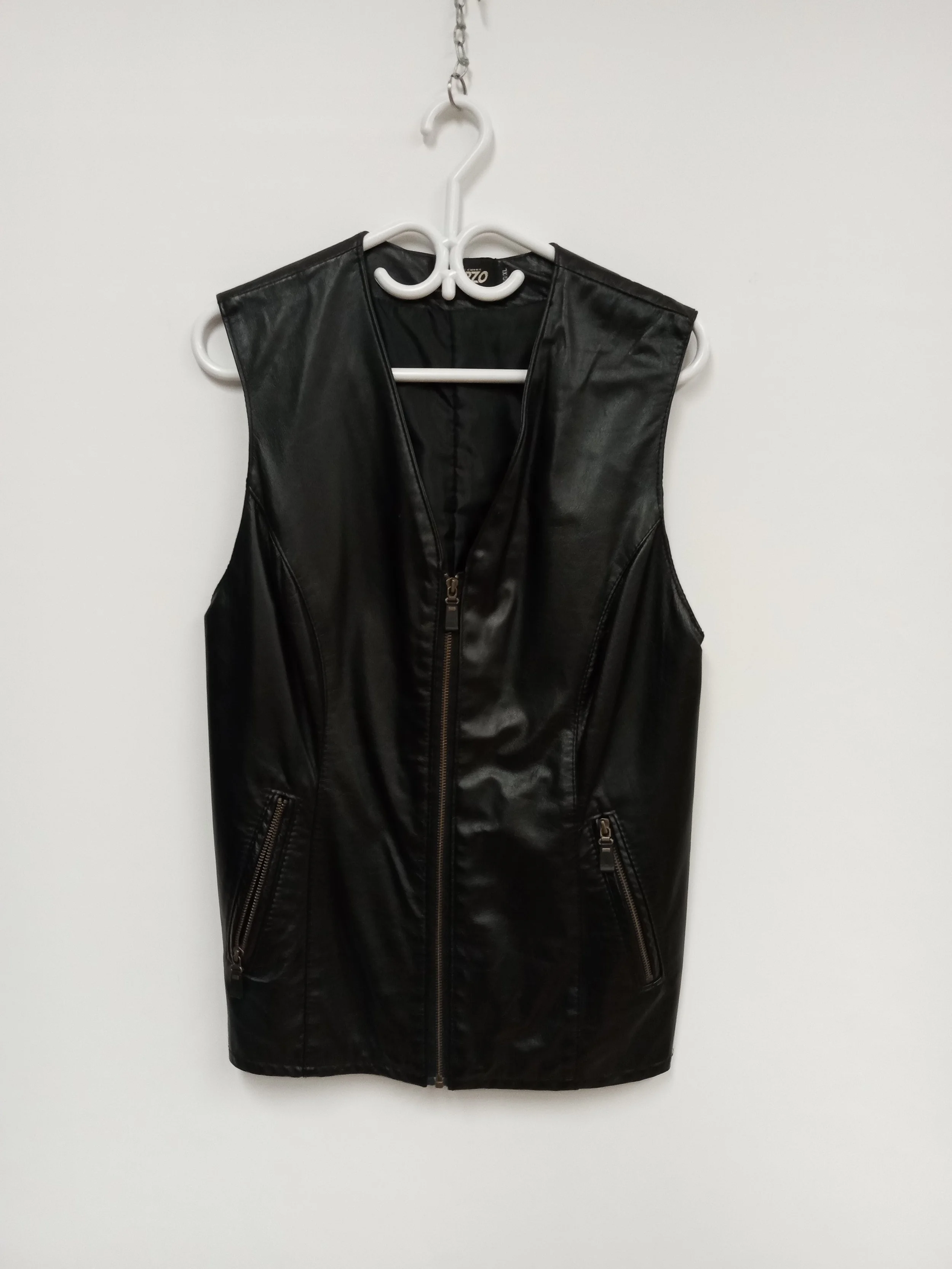 Haut long, manches courtes en cuir, CURZO, TG/XL