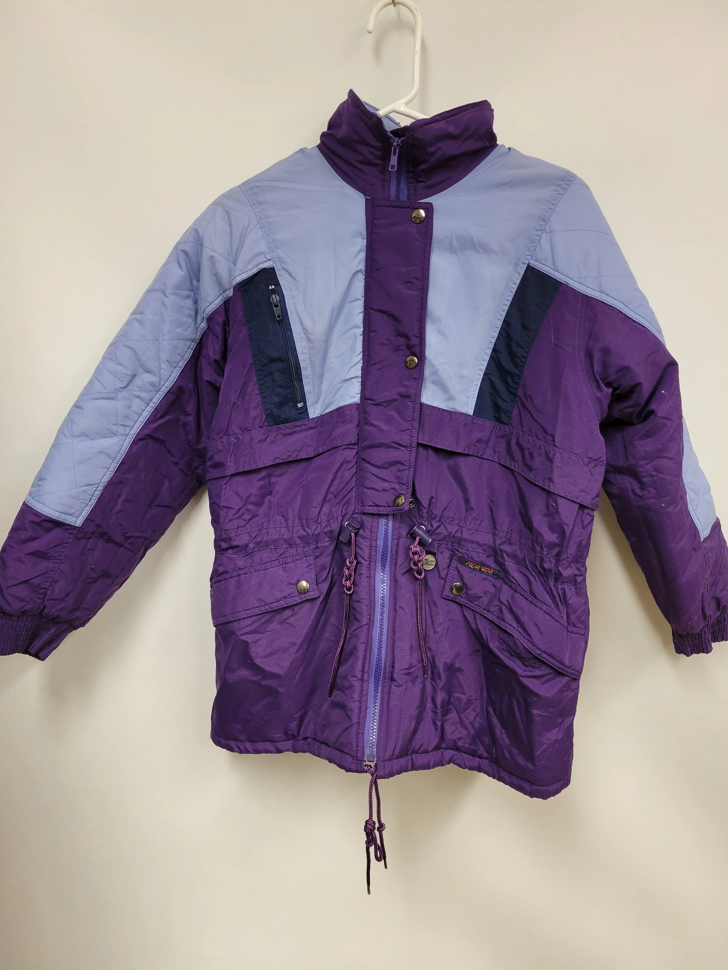 Manteau d'hiver mauve cintré, Polar Wear, taille environ M femmes