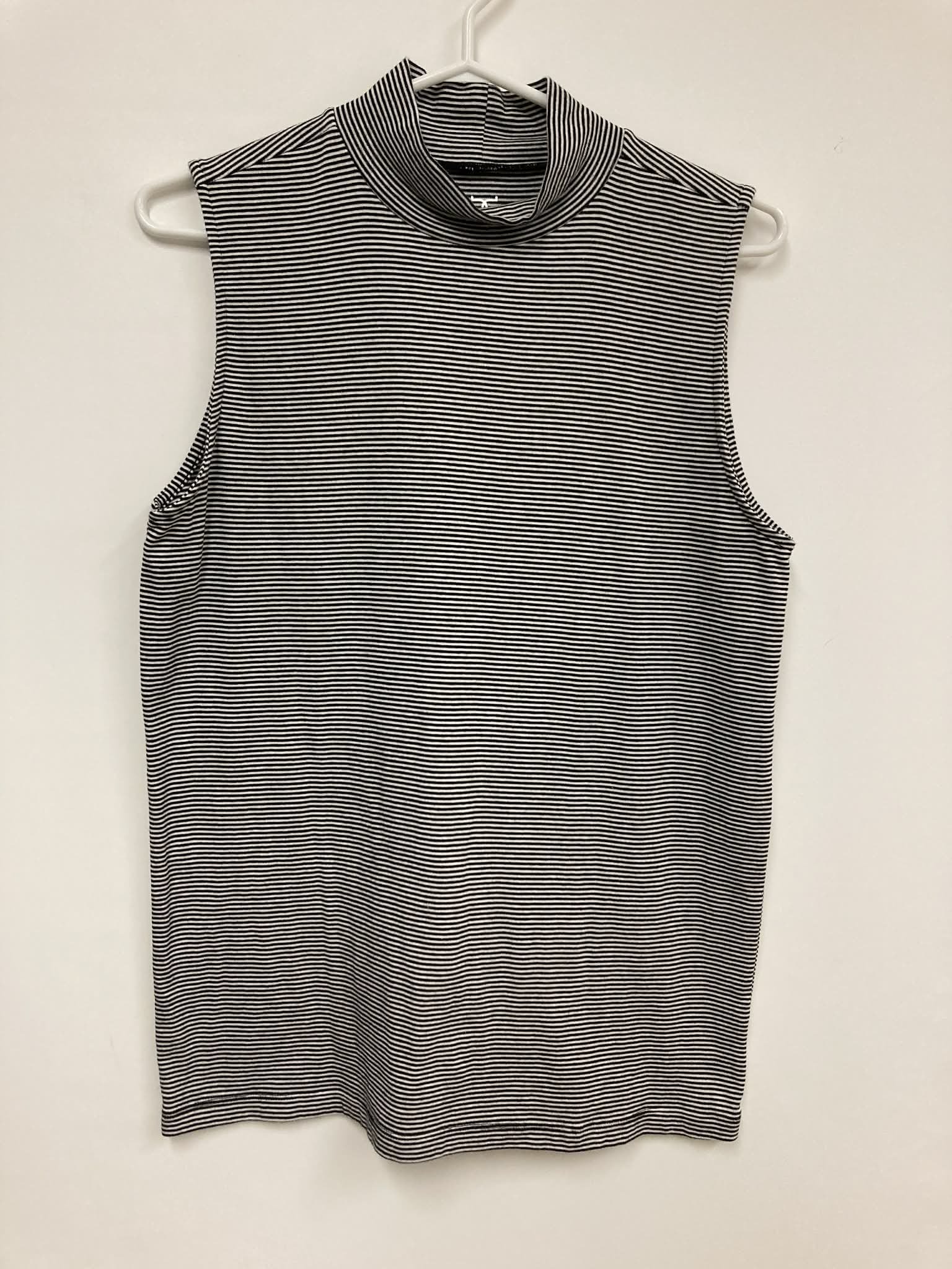 haut sans manches rayé noir et blanc, coton, Tristan, XL