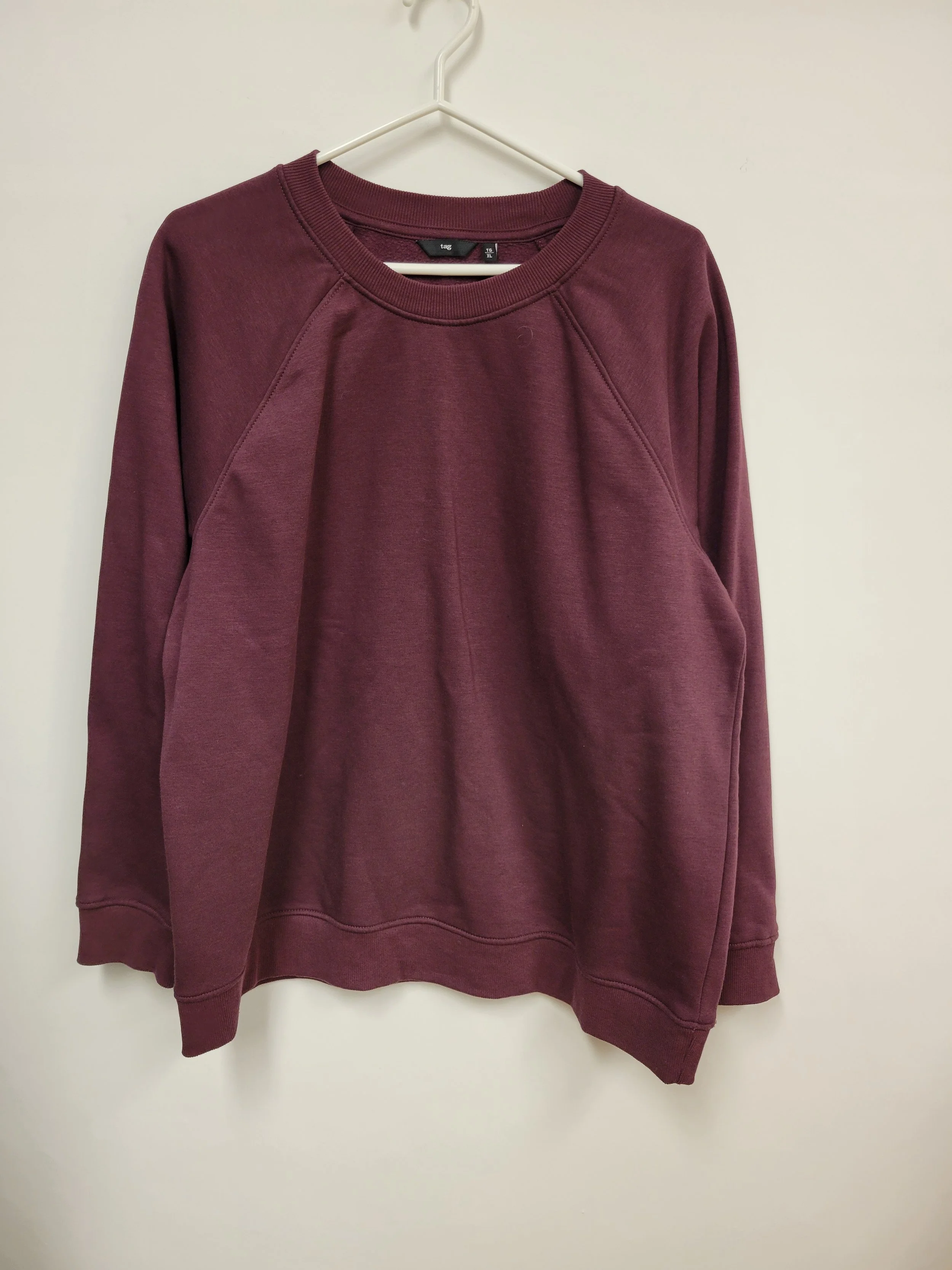 Crewneck bourgogne, Tag, XL
