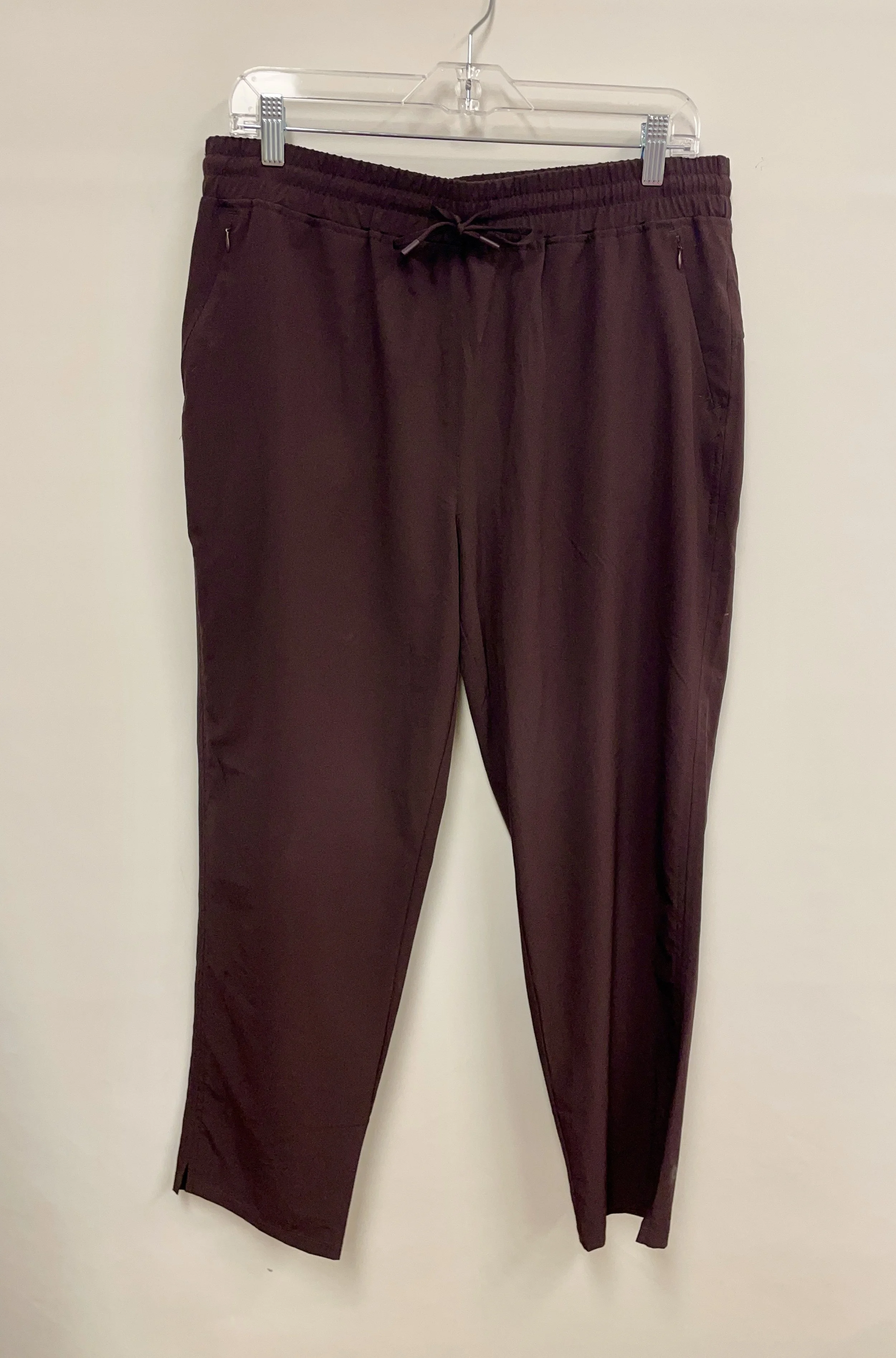 Pantalon sport mince brun, polyester, HYBA, taille L.