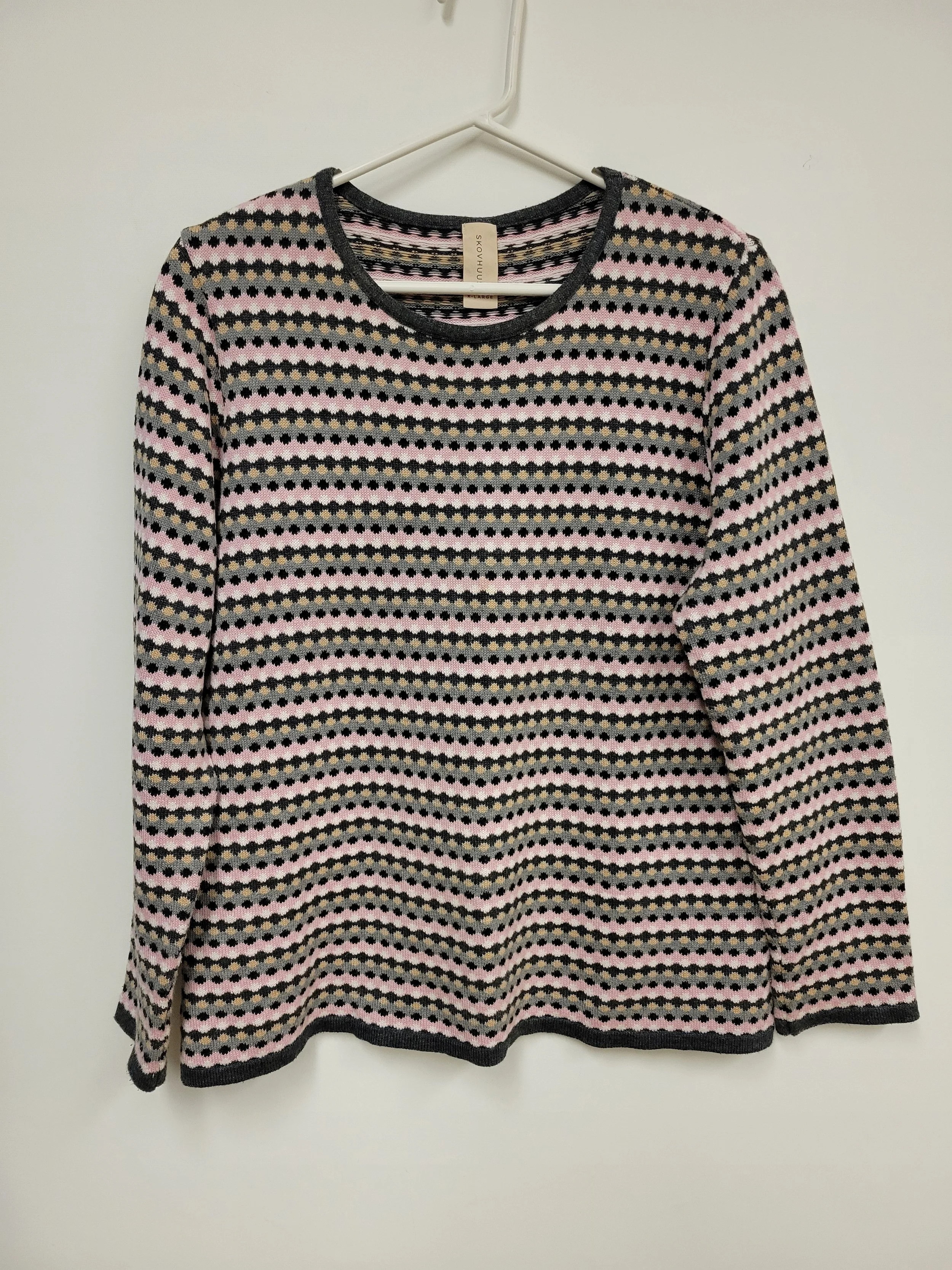 Chandail Tricot multicolore, 50% coton, Skovhuus, XL