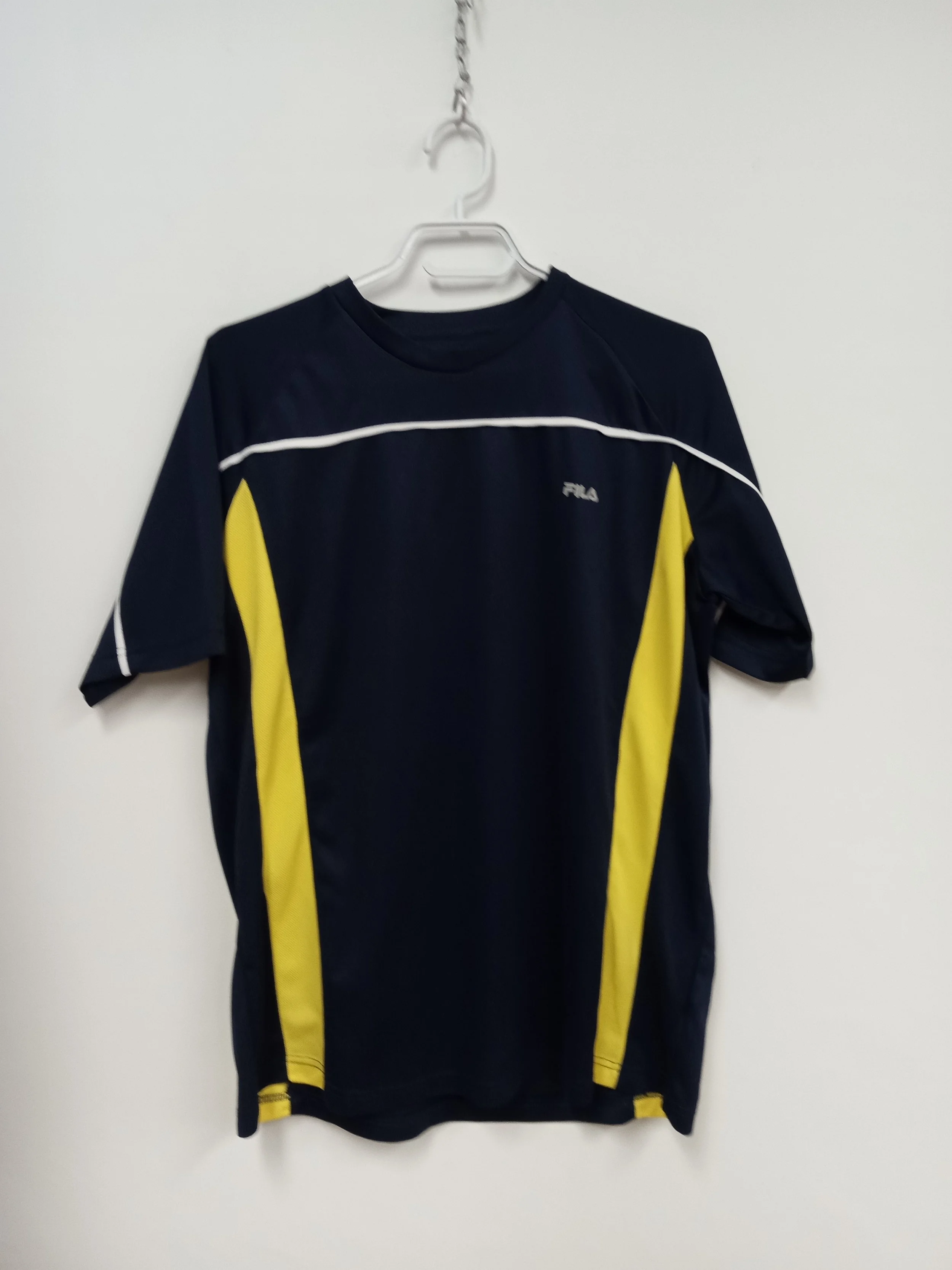 Haut sport (protection UV), Marine, jaune et blanc, FILA, L