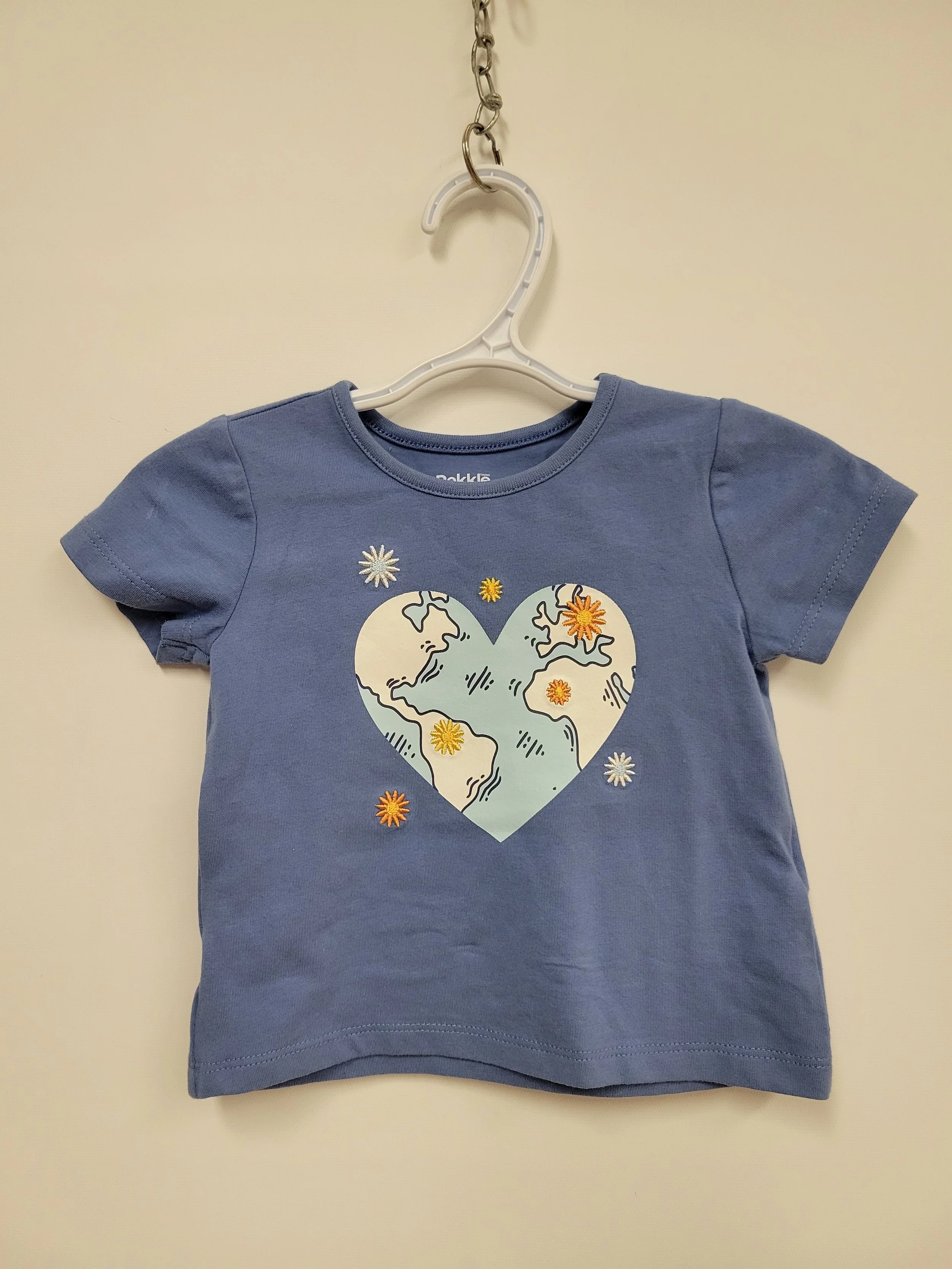 T-Shirt avec motif, Bleu jeans, PEKKLE, 6 mois