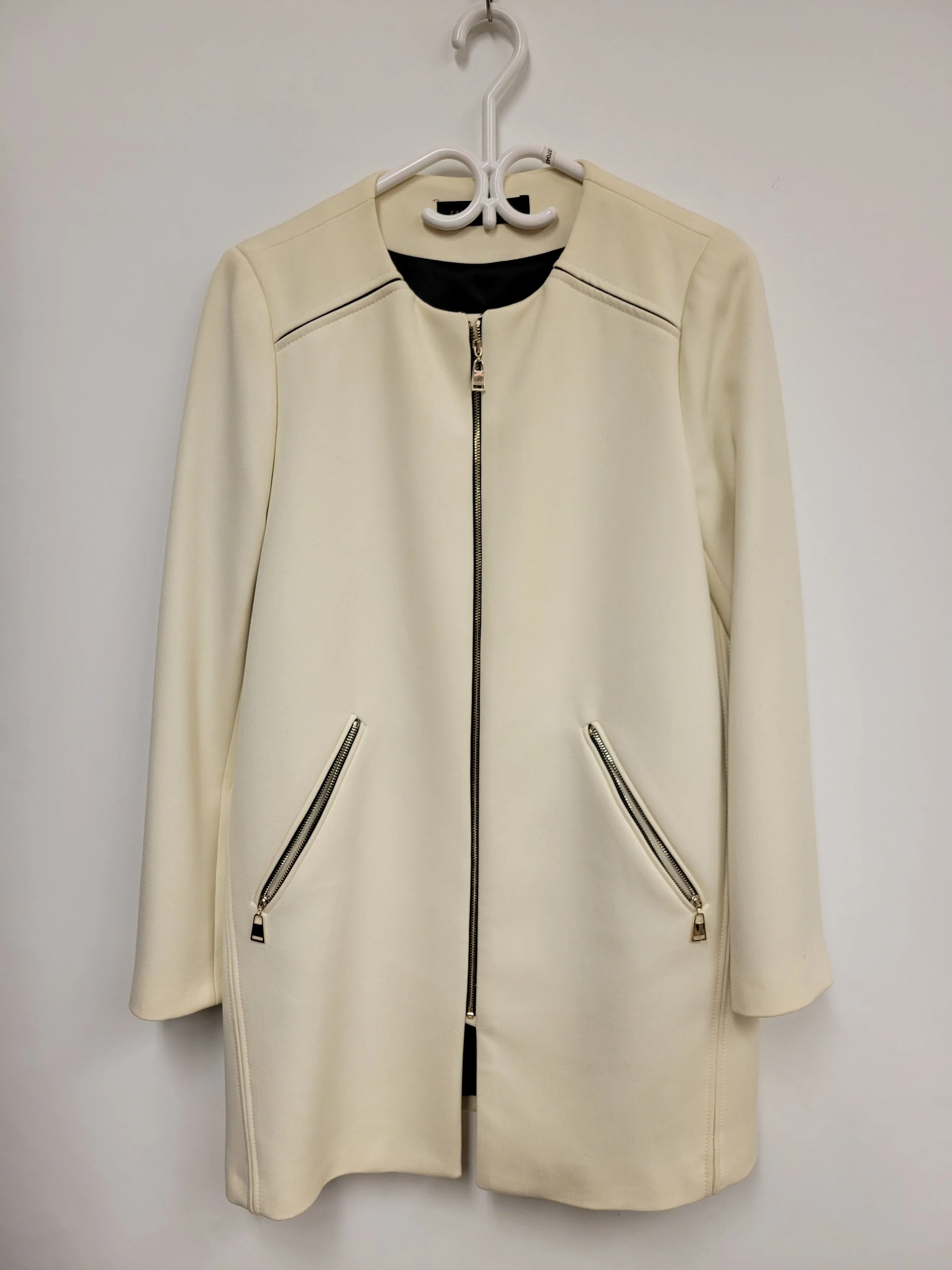 Manteau printemps, crème, Zara, L