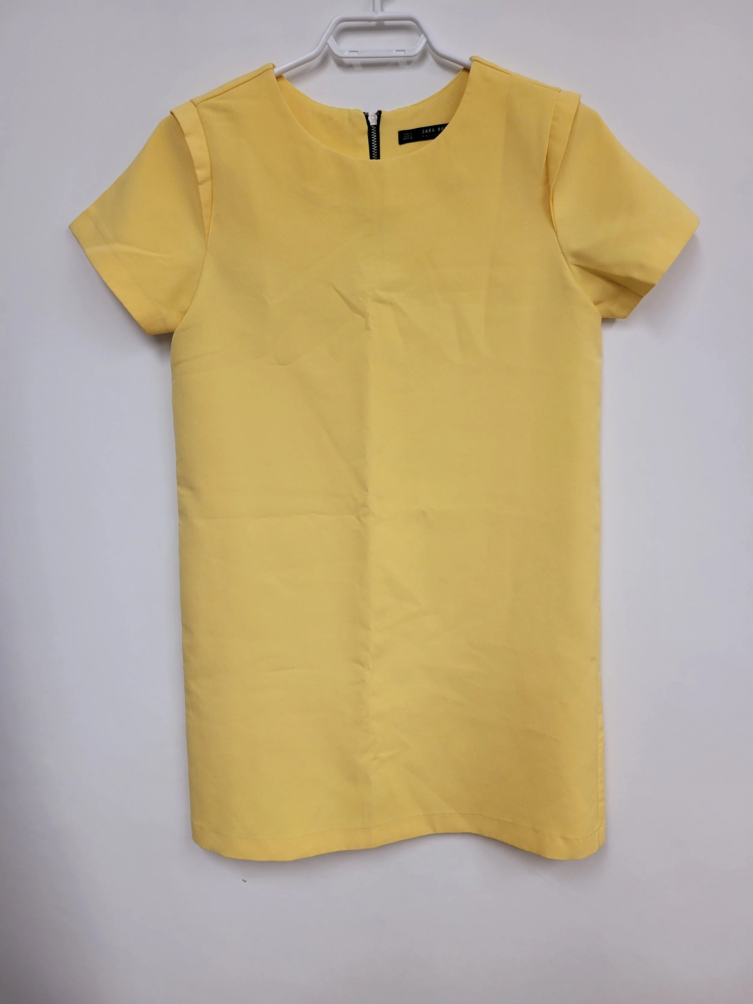 Robe droite jaune pâle, Zara, S