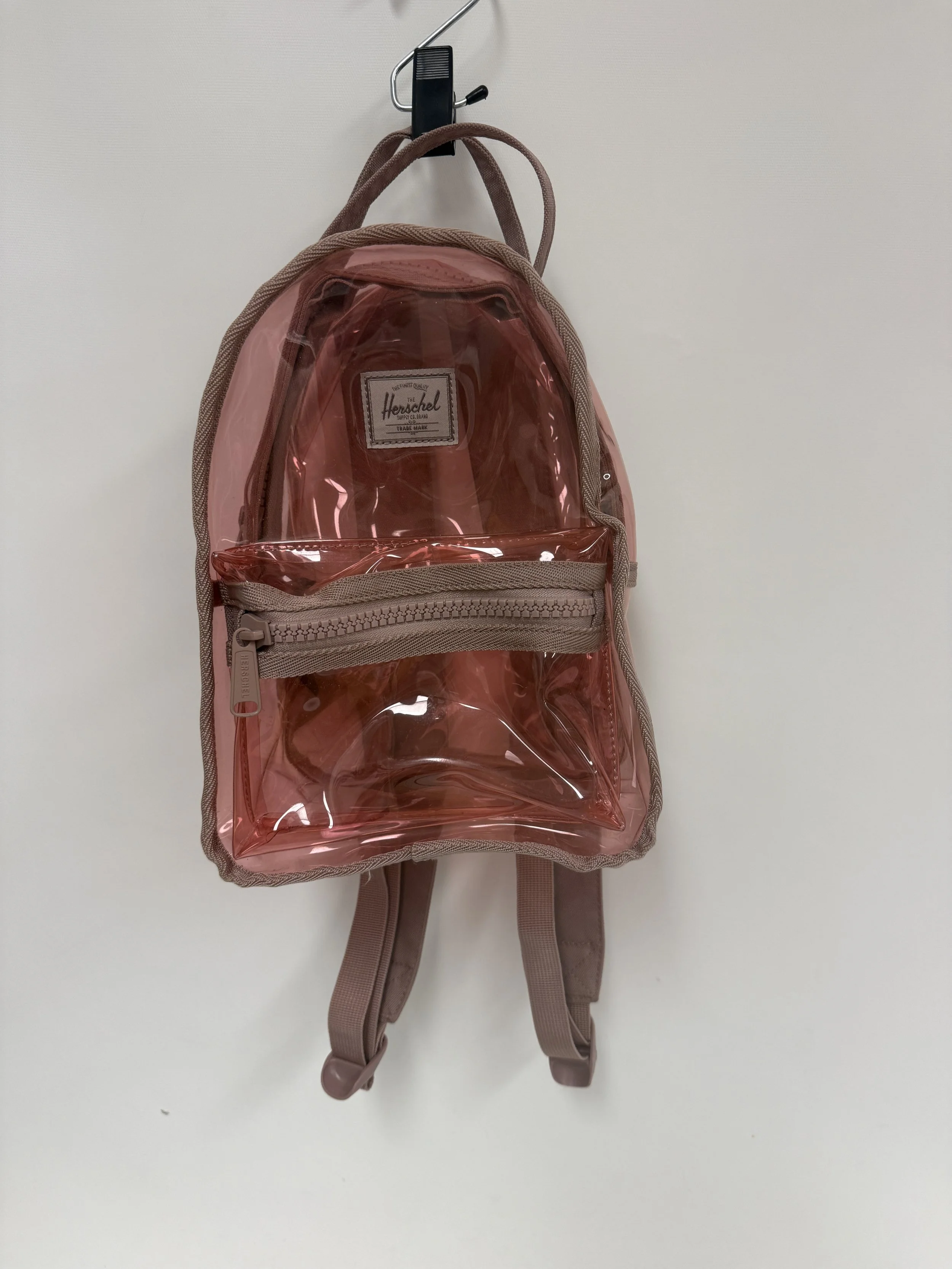 Sac à dos en plastique rose transparent, 28 x 20 cm, Herschel
