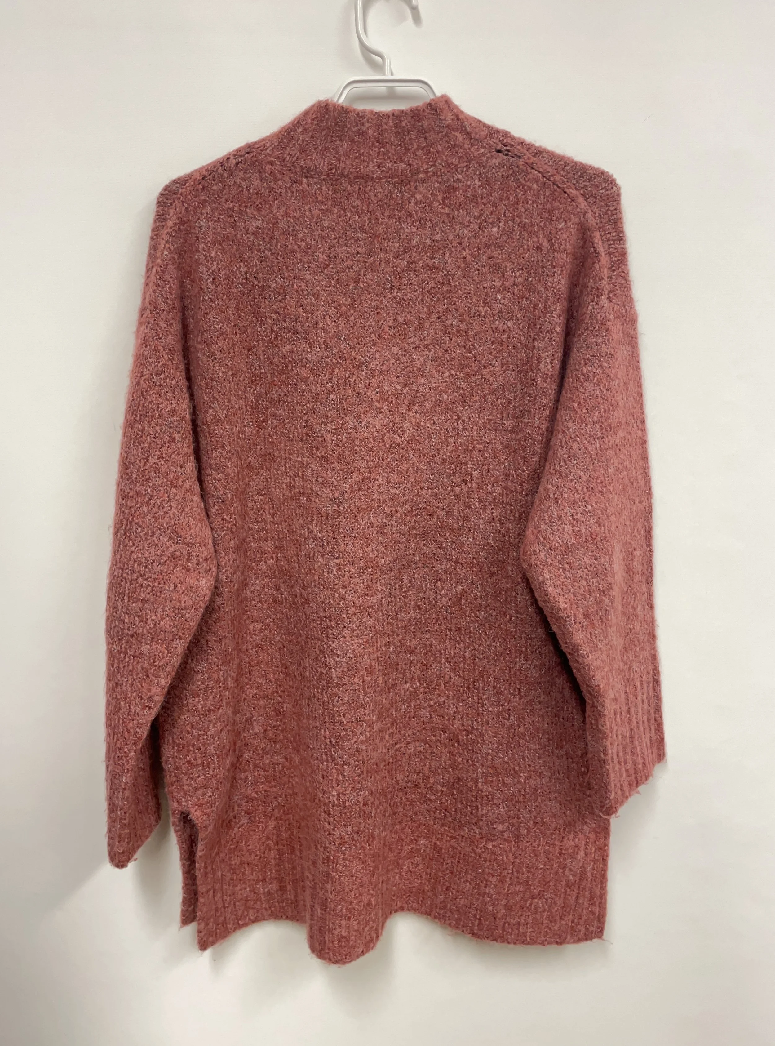 Chandail long/tunique rouge pâle en tricot, ONLY, M