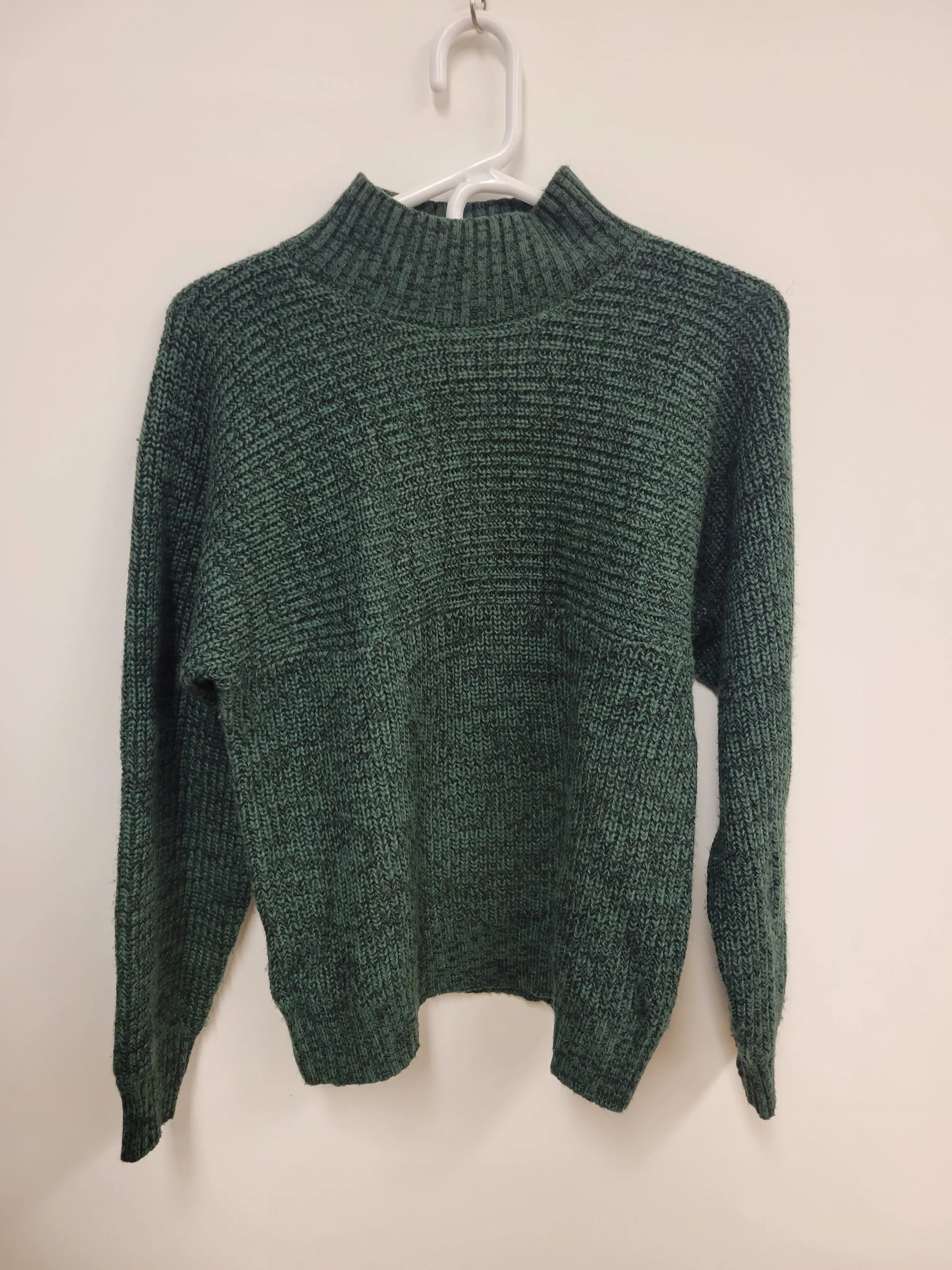 chandail en laine vert forêt, Simons, taille M