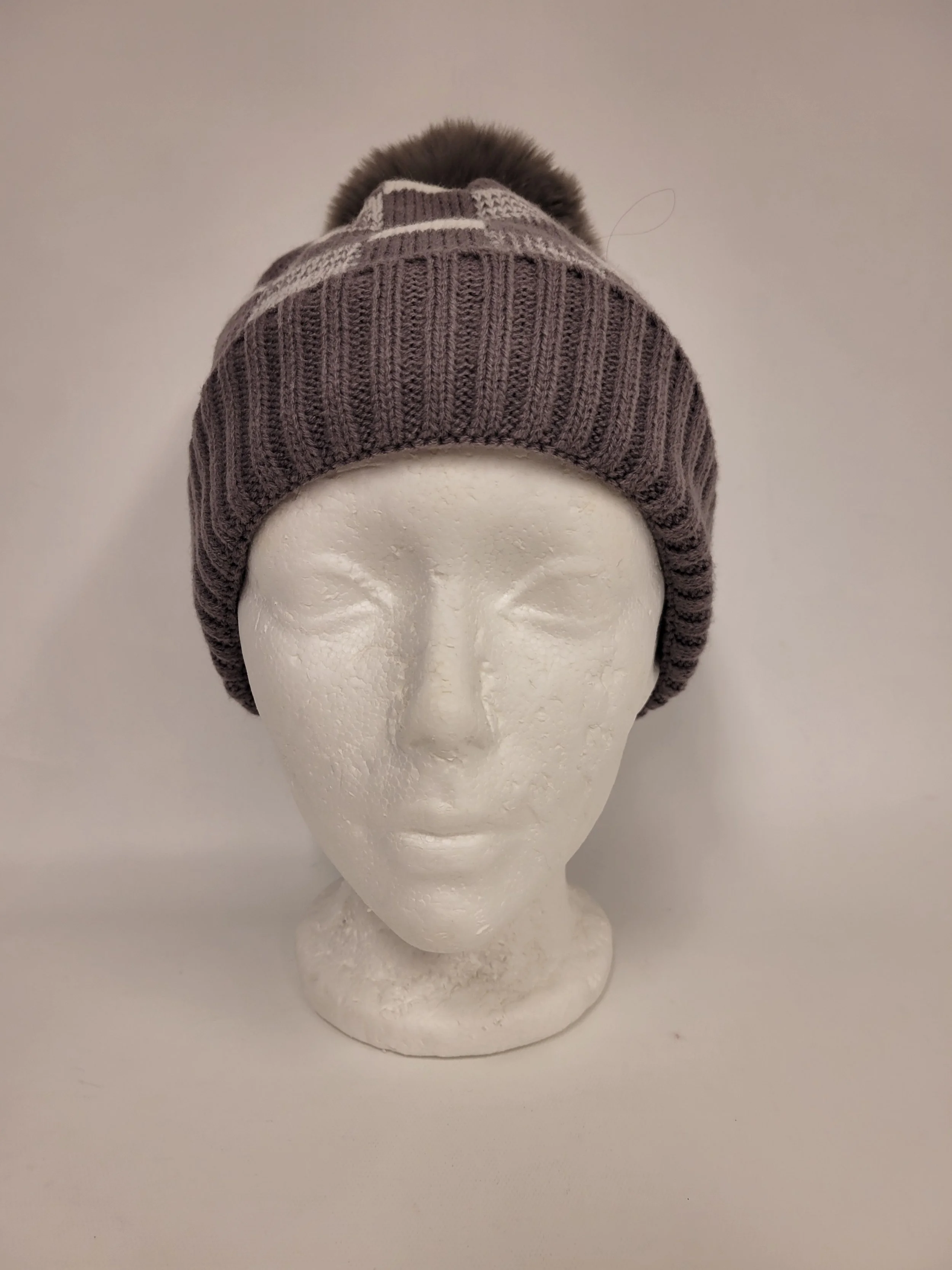 Tuque à carreaux doublée peluche, Studio 530