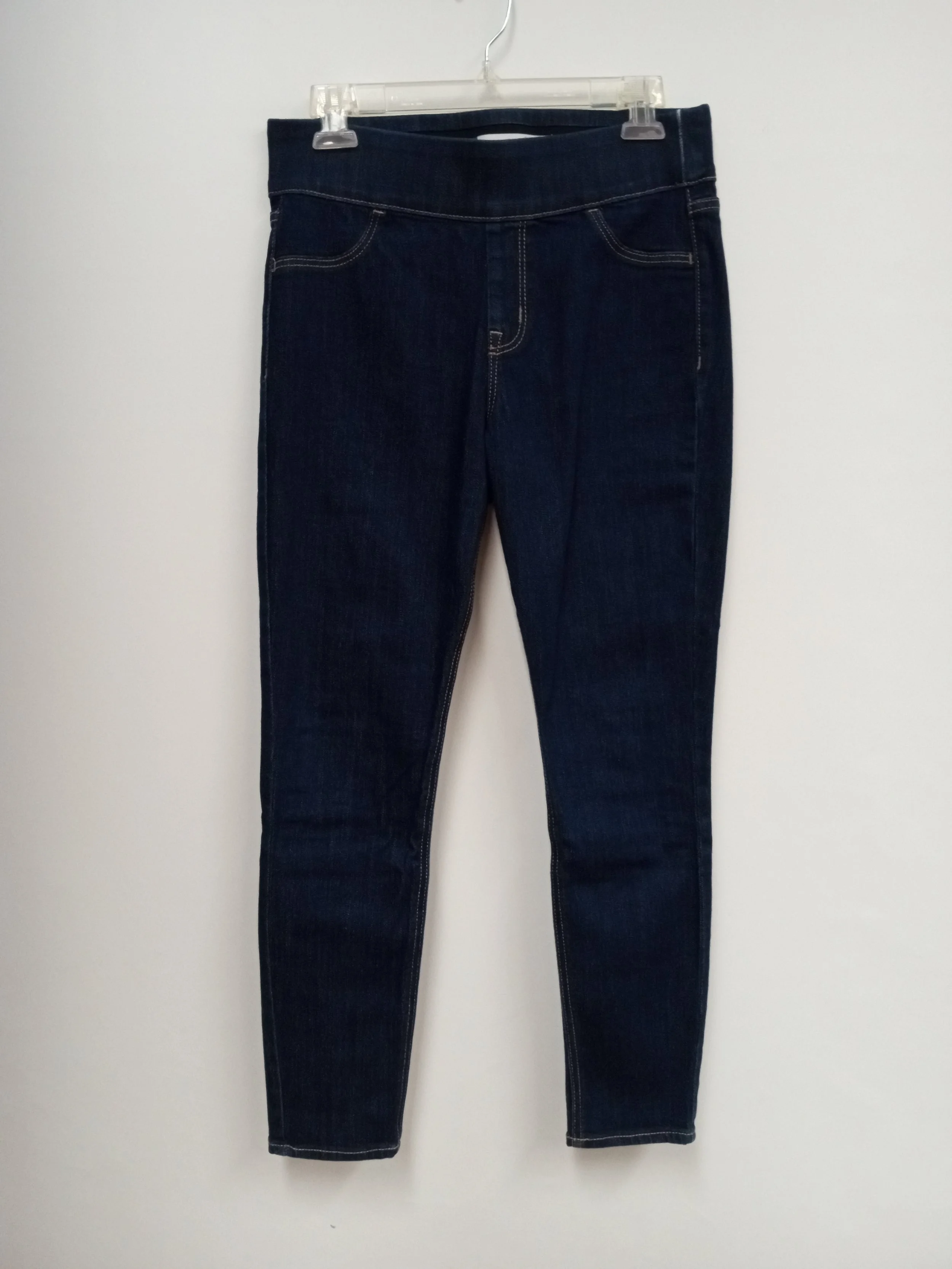 Jegging bleu foncé (moins foncé que la photo), 69 % coton, taille ajsutable mi-basse, longueur 7/8, Old Navy, taille 6